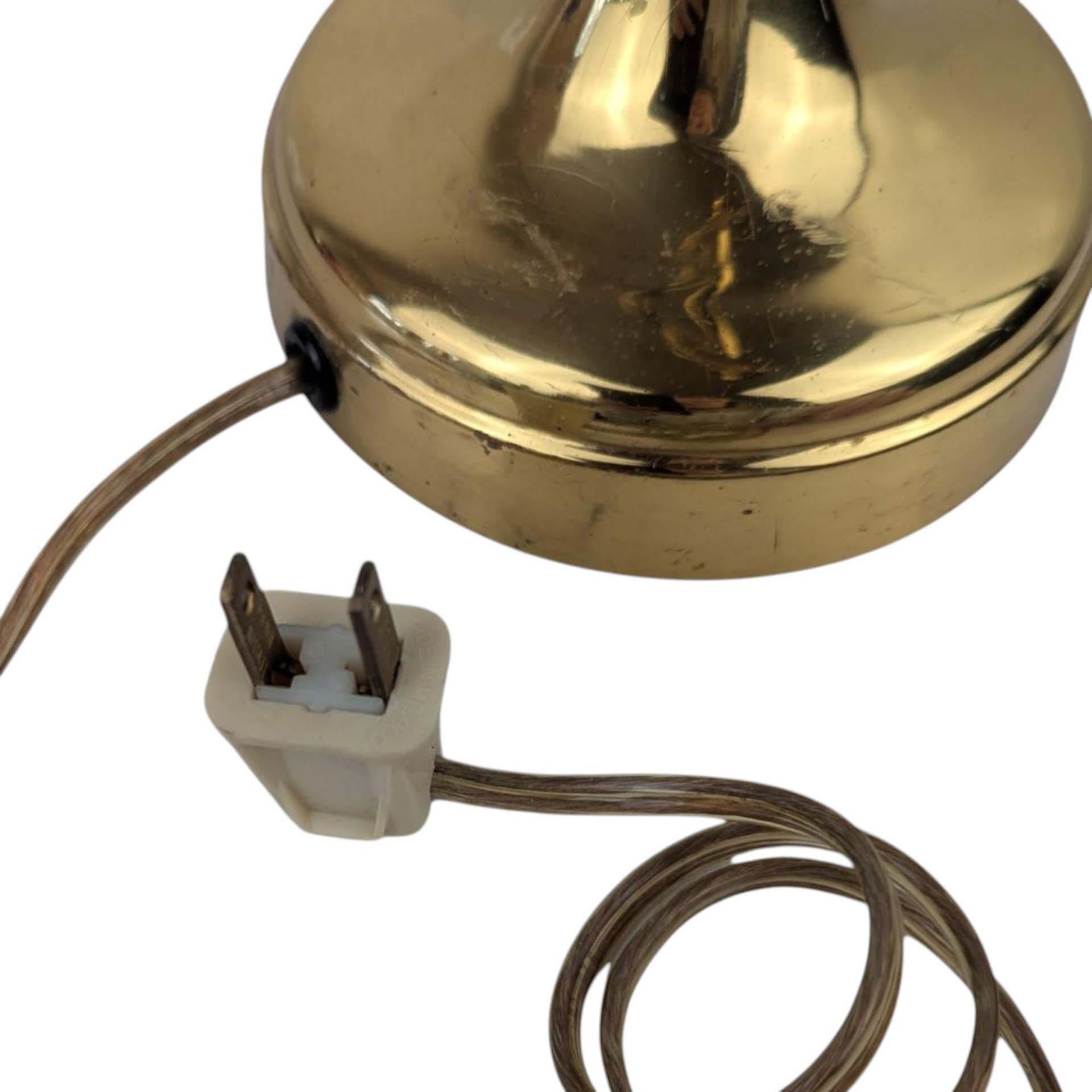 Vintage Double Brass Goose-Neck Table Lamp