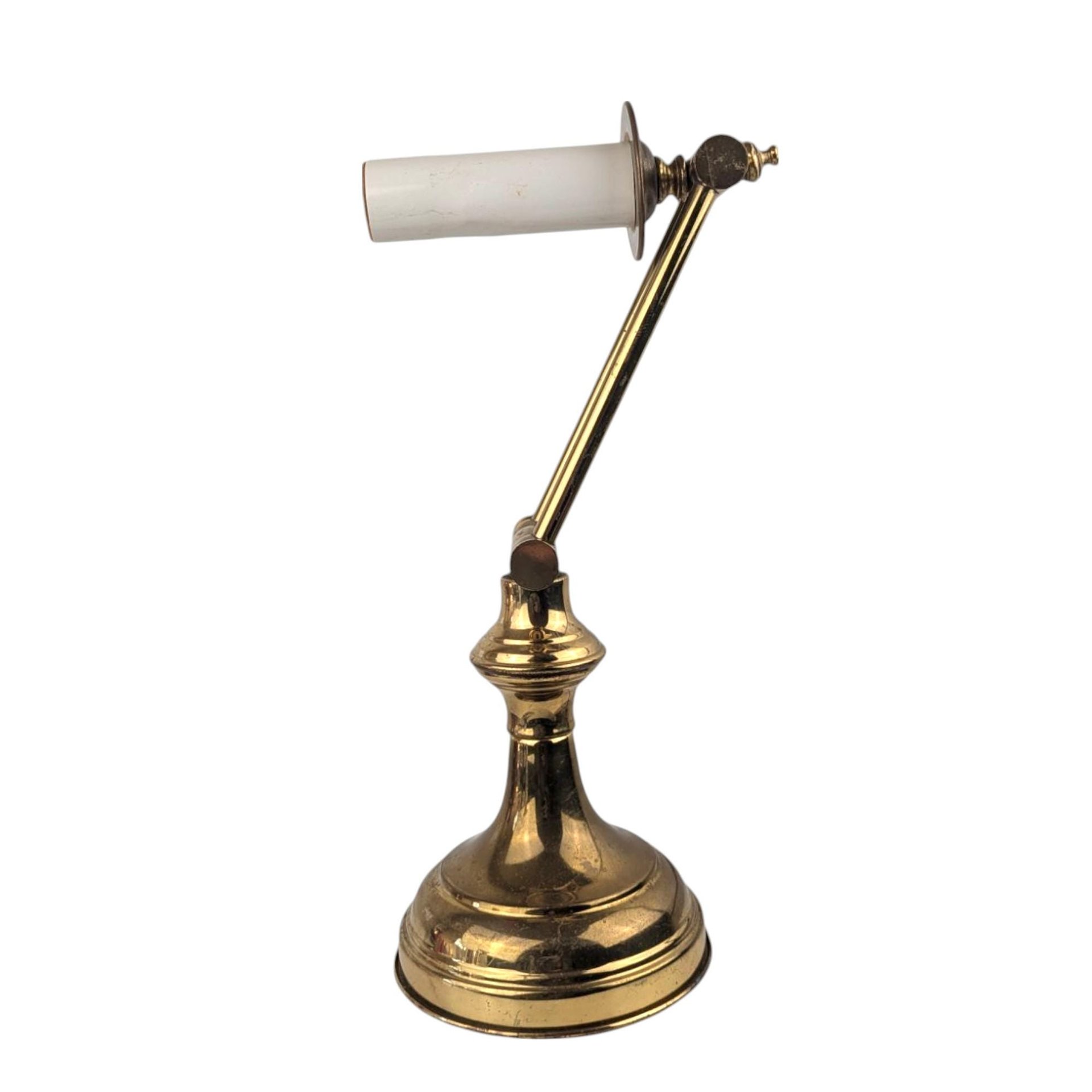Vintage Adjustable Brass Pivot Desk Lamp