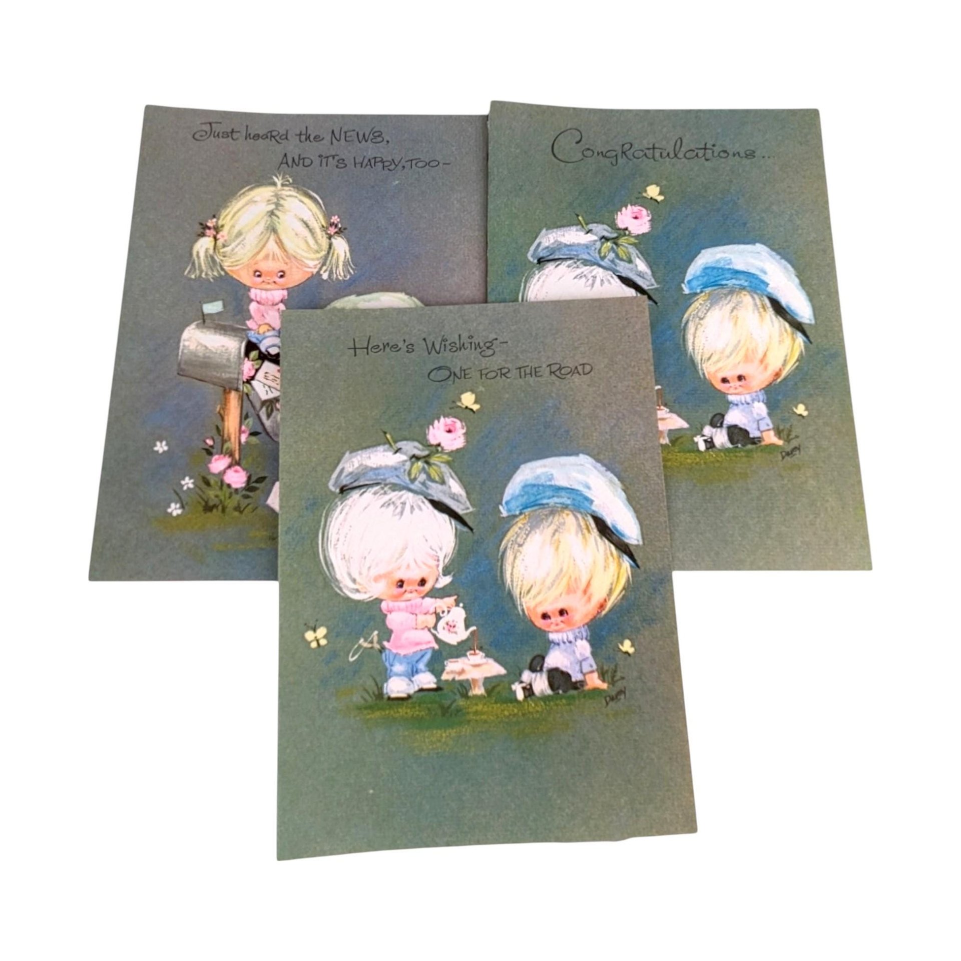 1960s Sassy Ones Greeting Cards with Original Box