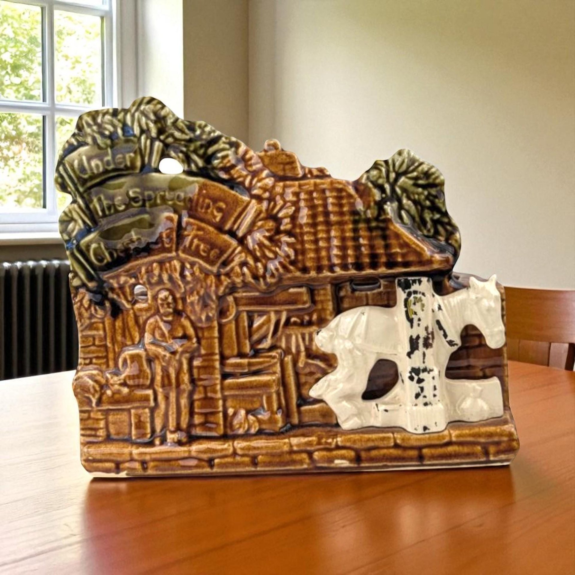 Title: 1953 McCoy 'Smitty Shop' Horse Planter