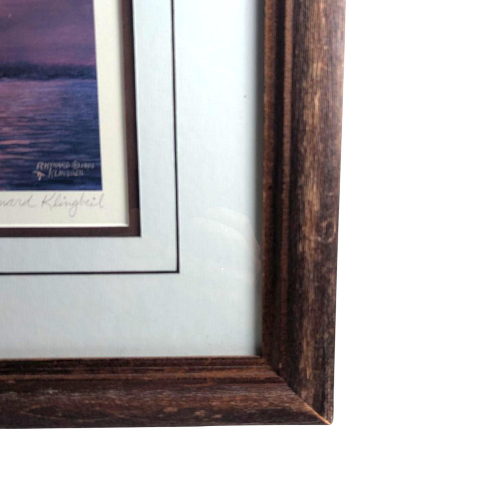 Signed Rhynard Klingbeil 'Mallards at Sunset' Print