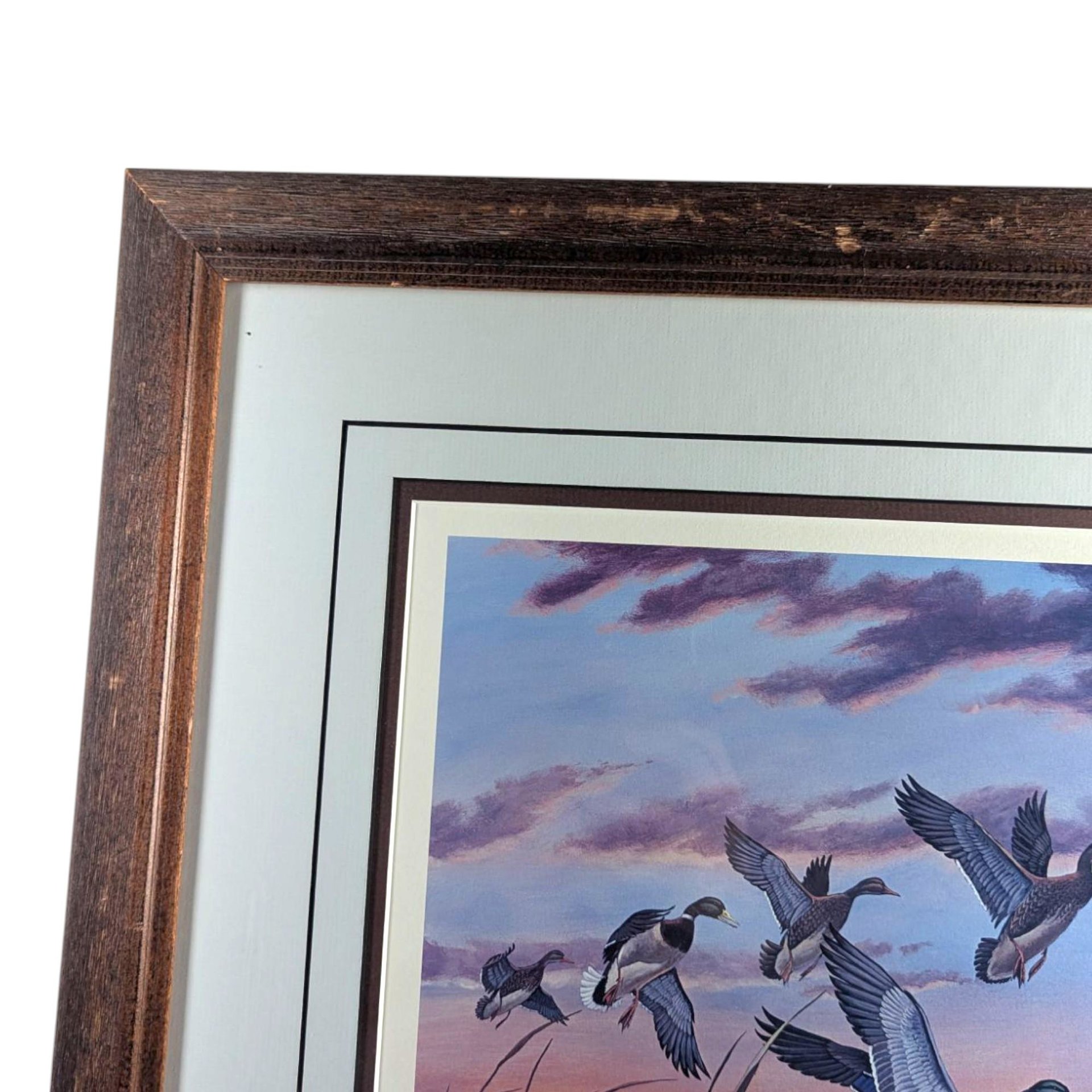 Signed Rhynard Klingbeil 'Mallards at Sunset' Print