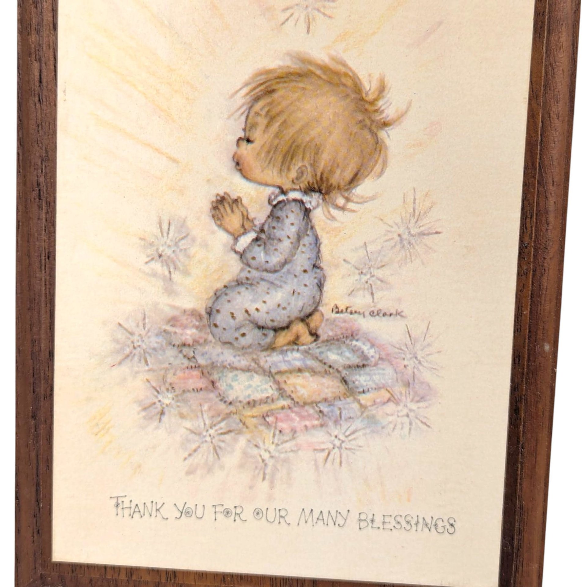 Vintage Betsey Clark Wooden Wall Plaque Pair