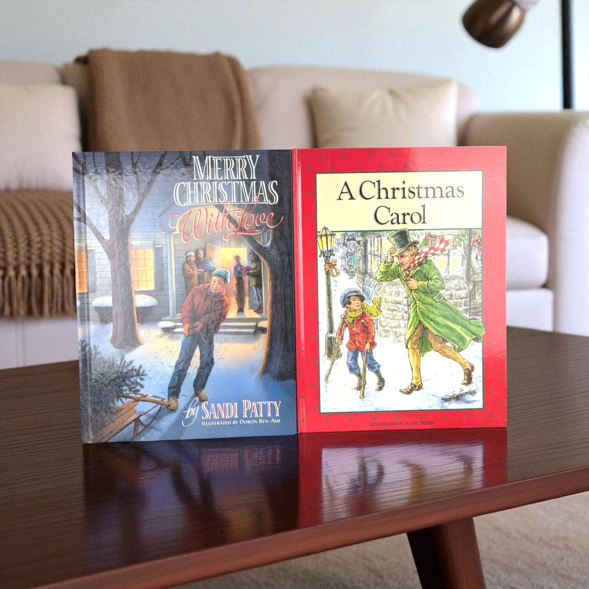 Vintage Christmas Storybook Pair