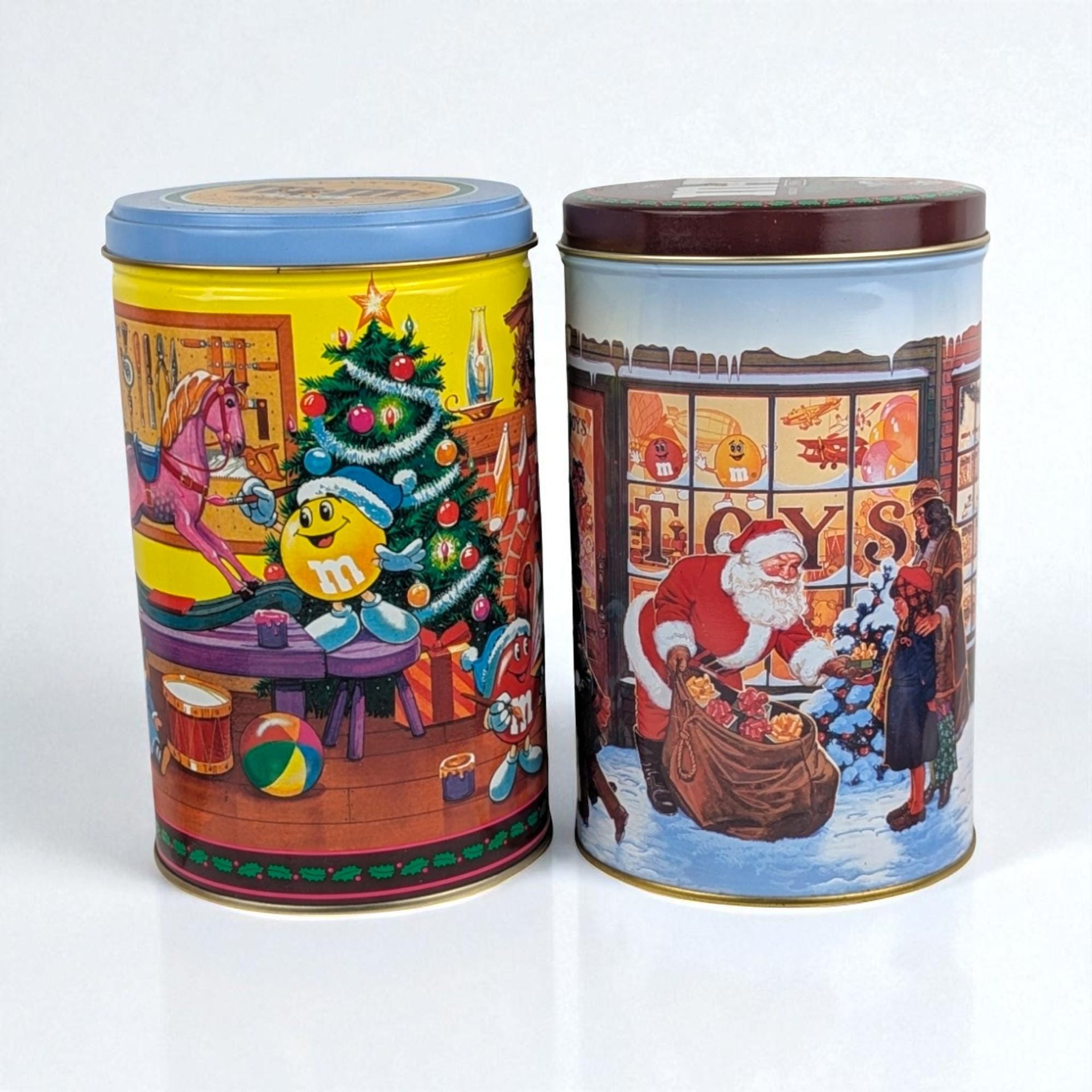 1991 and 1994 M&M's Holiday Collector Tin Pair