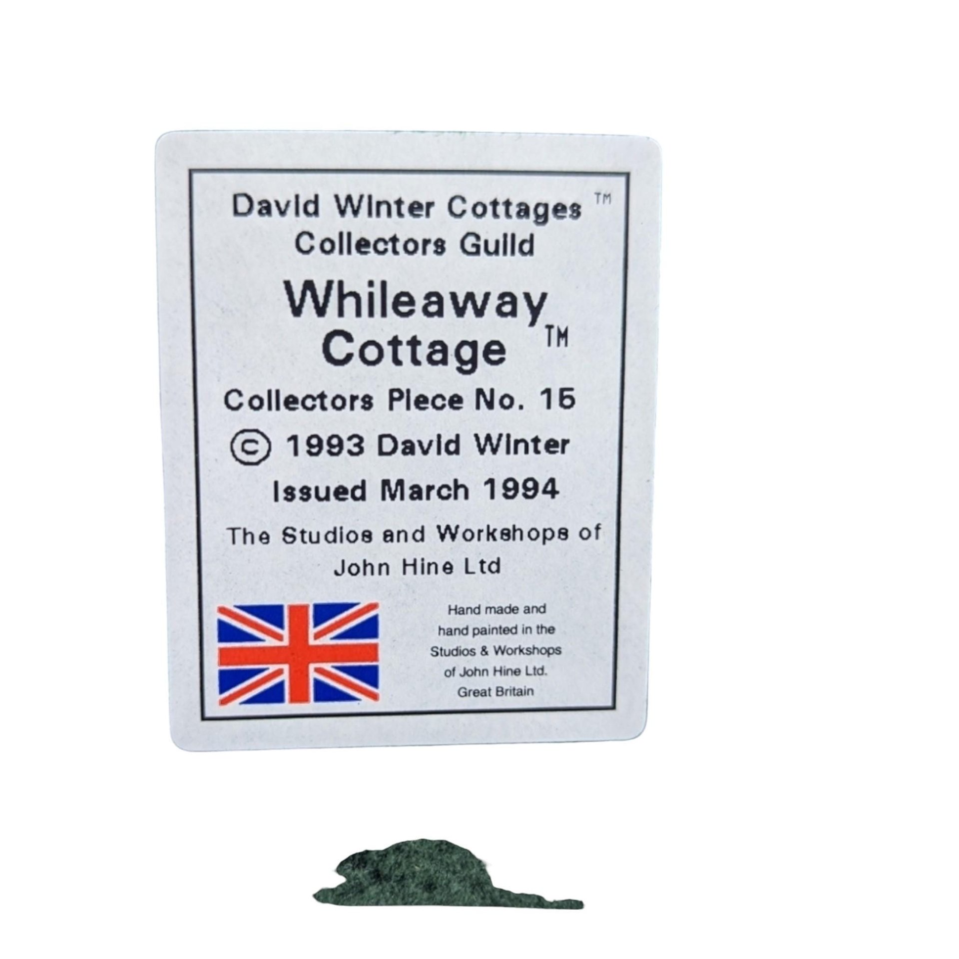 1993 David Winter Whileaway Cottage Village Figurine
