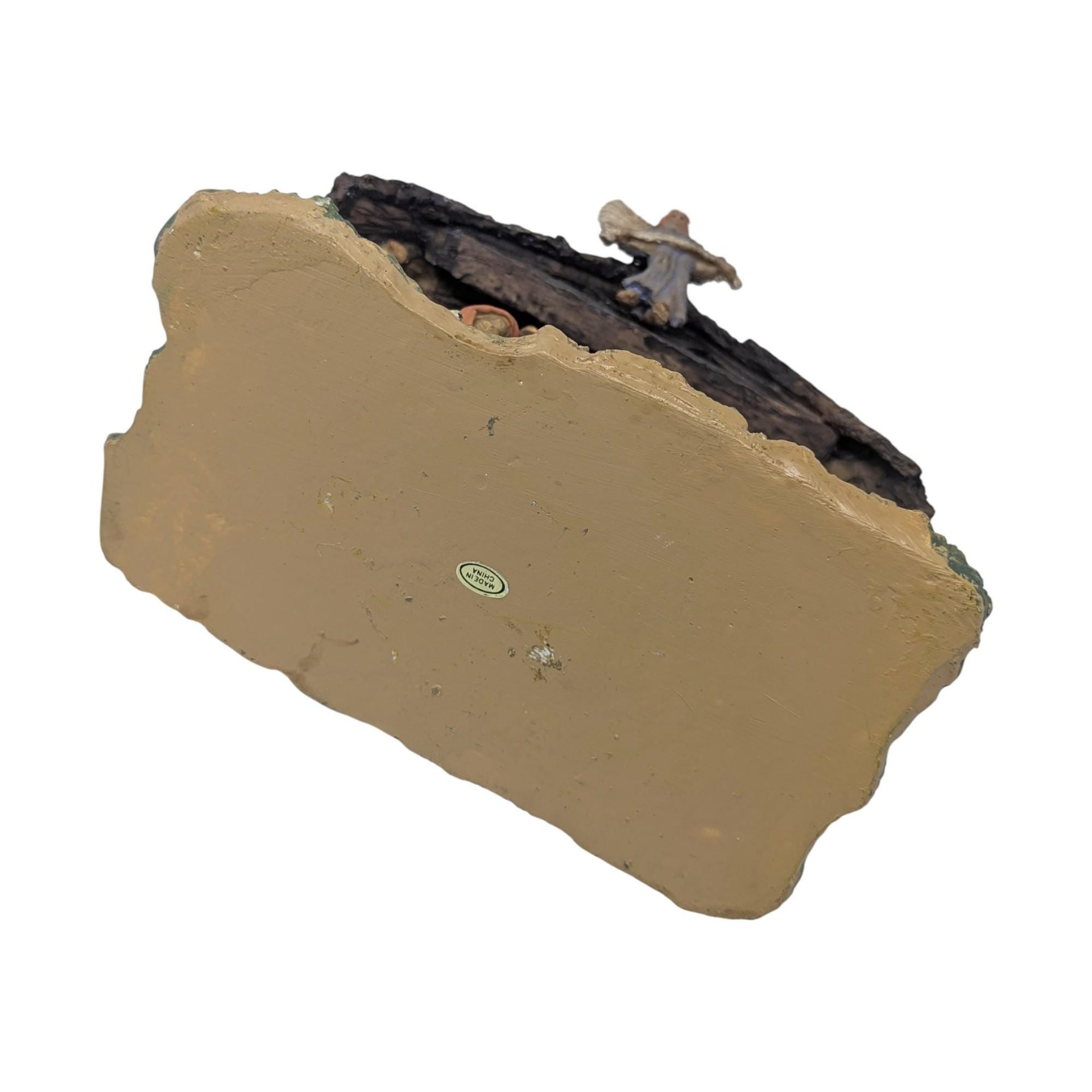 Vintage Illuminated Resin Nativity Grotto