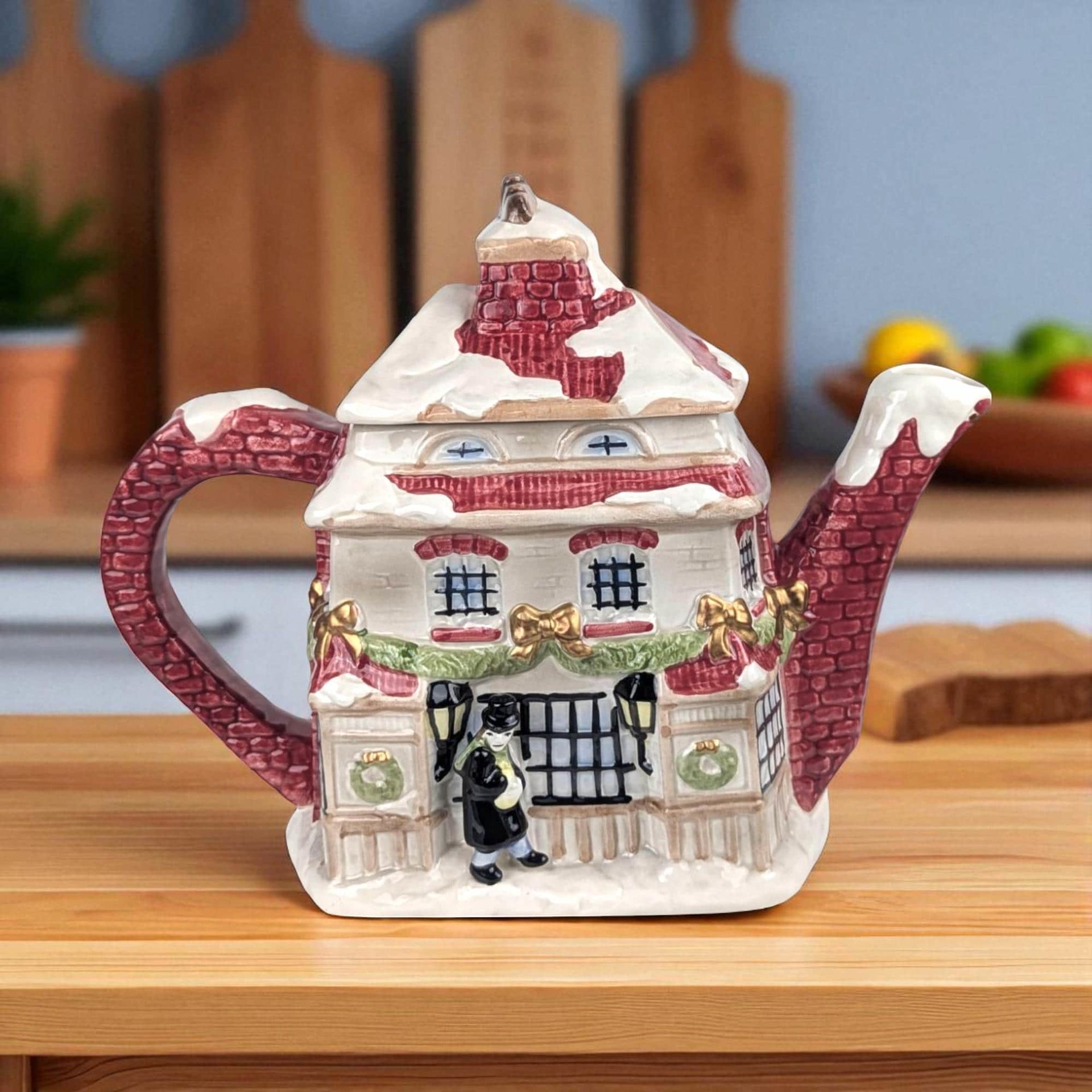 1997 Fitz and Floyd Dickens Ceramic Teapot