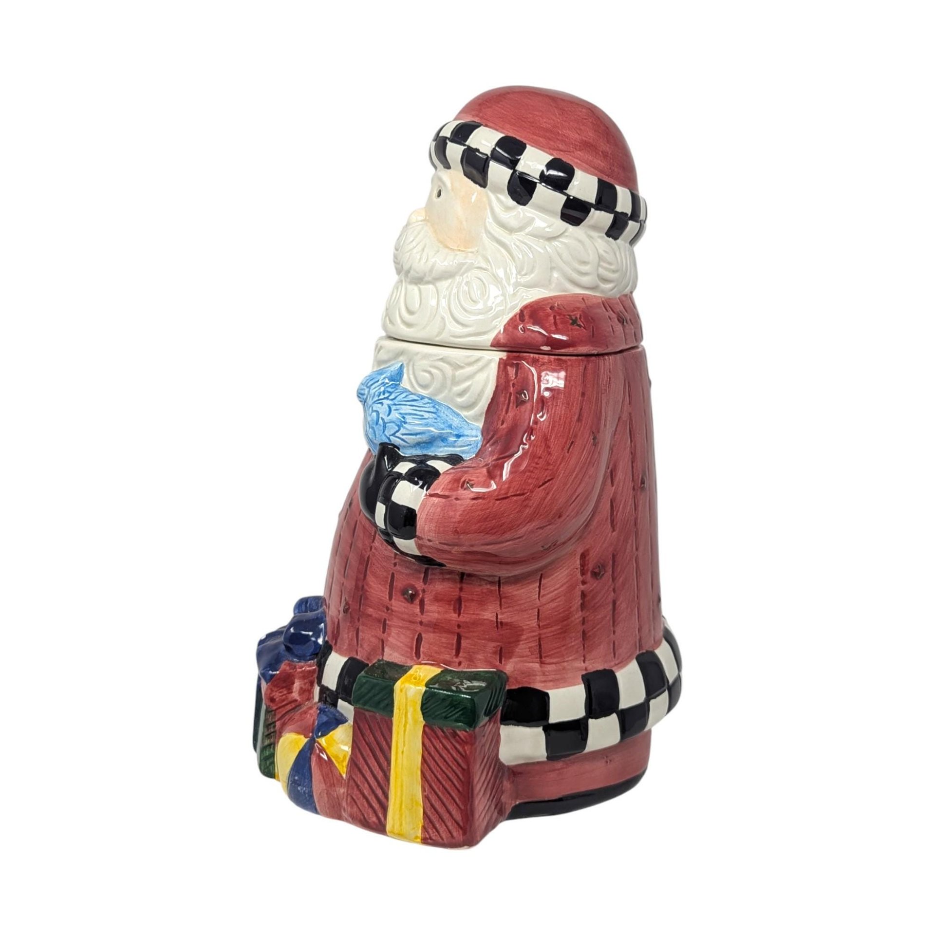 Vintage Debbie Mumm Ceramic Santa Cookie Jar