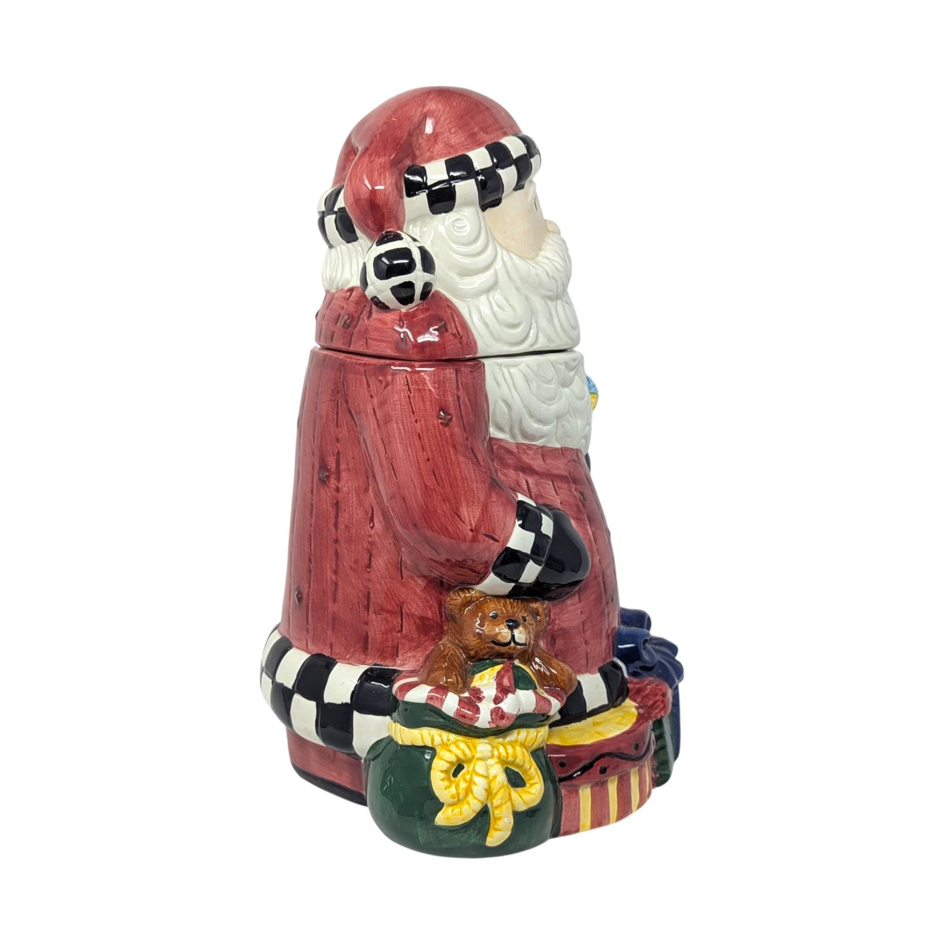 Vintage Debbie Mumm Ceramic Santa Cookie Jar