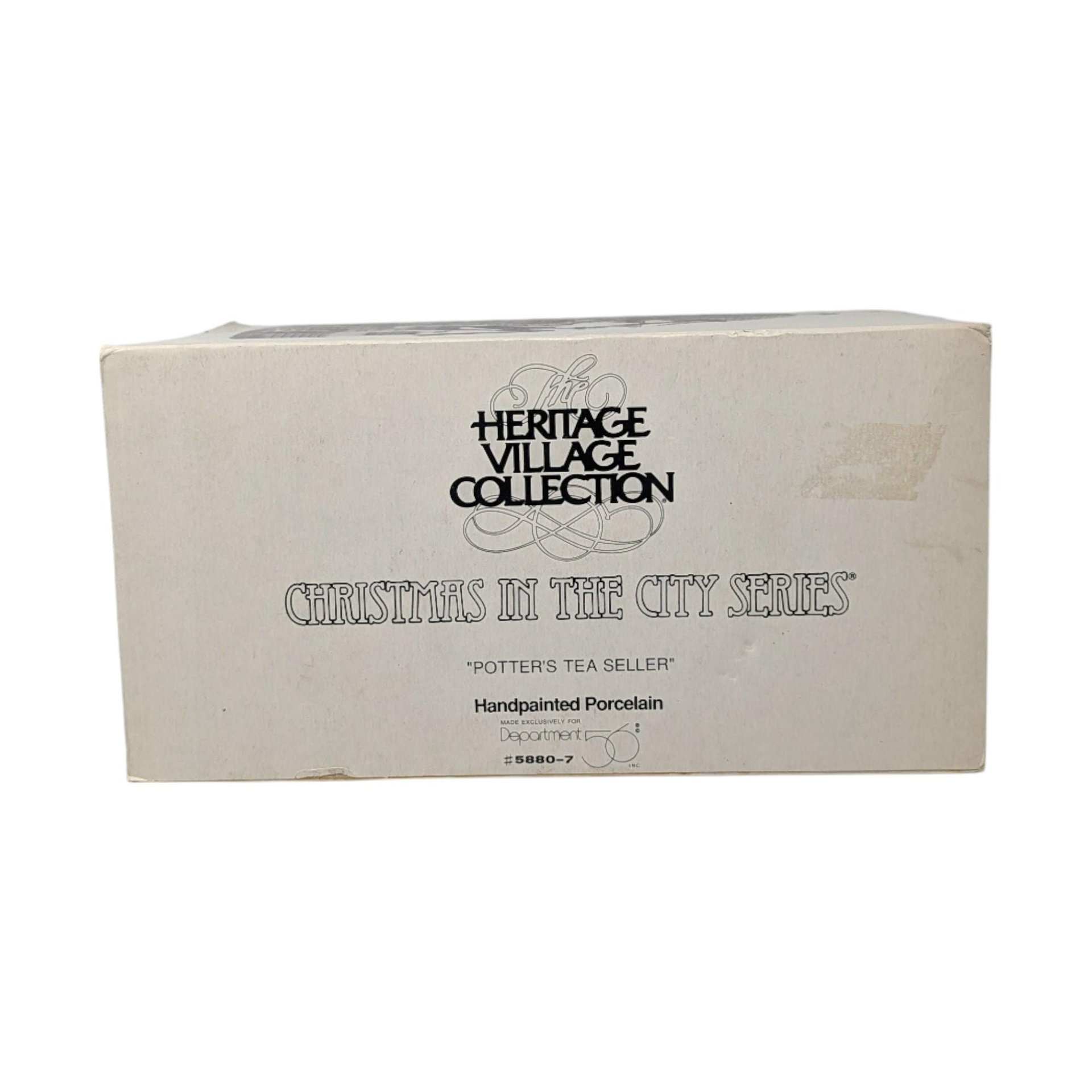 1990 Dept 56 Potters Tea Seller Christmas in the City Series