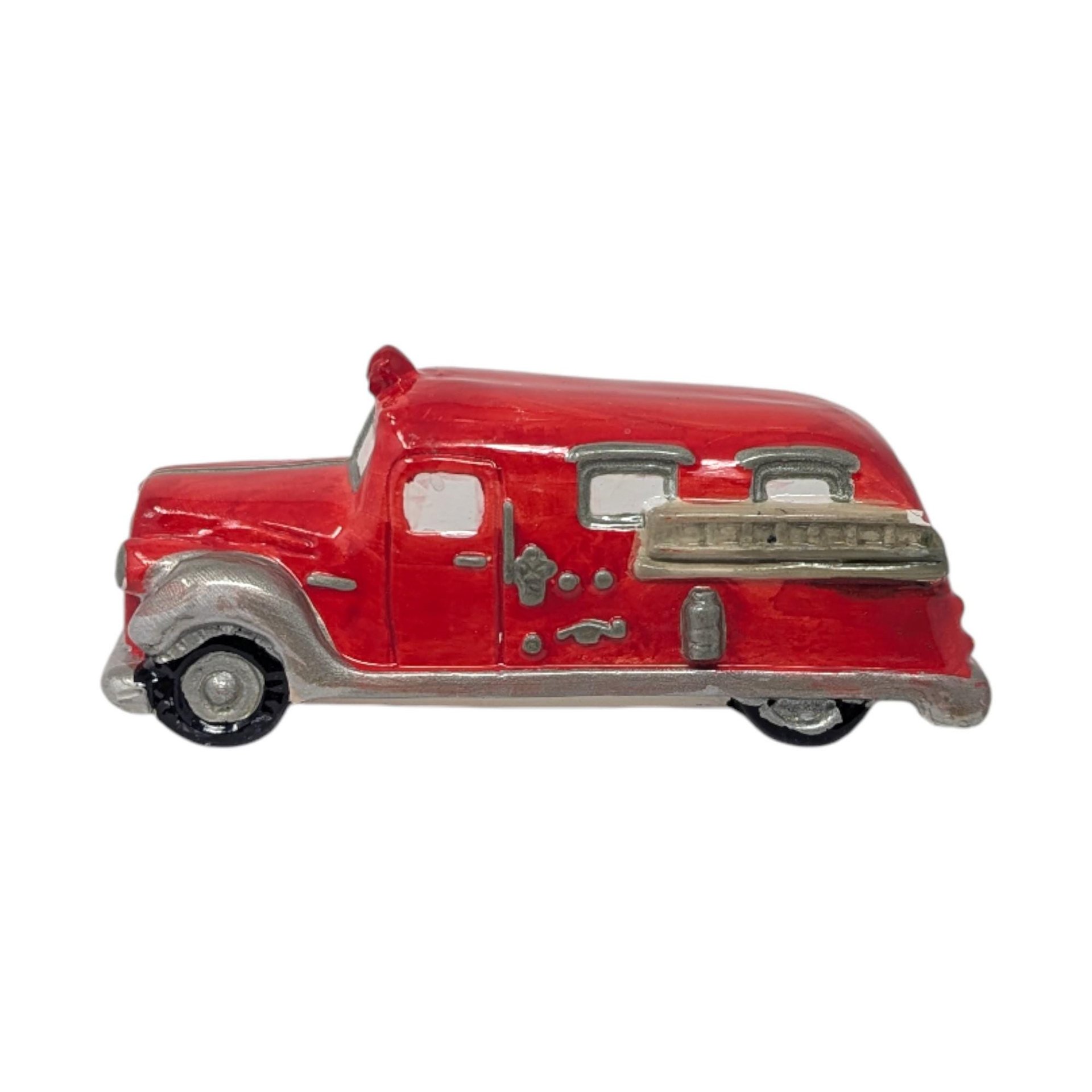 Vintage Ceramic Village Vehicles Set of 4 Made in Philippines