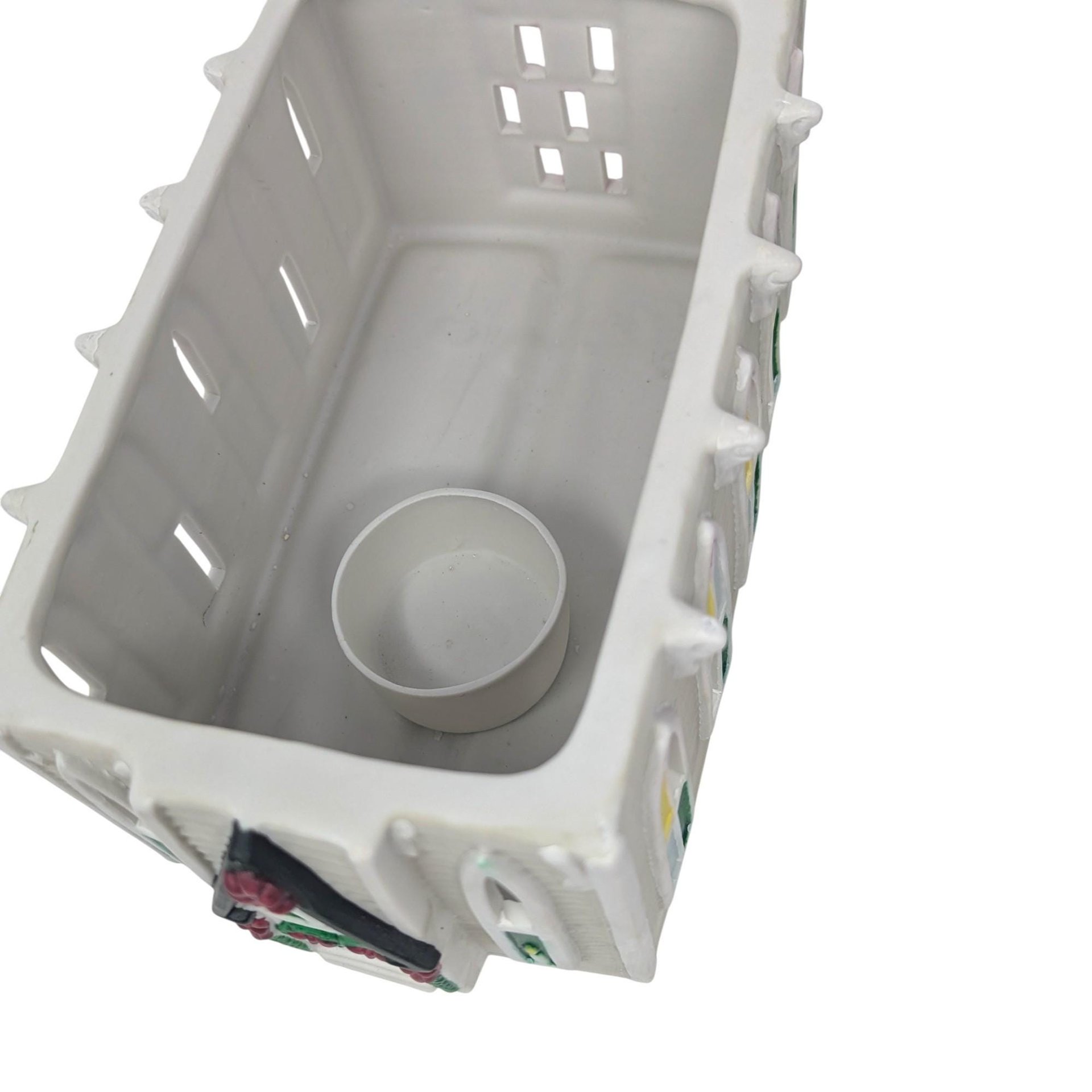 Vintage Claire Burke Ceramic Church Tealight Holder Handpainted