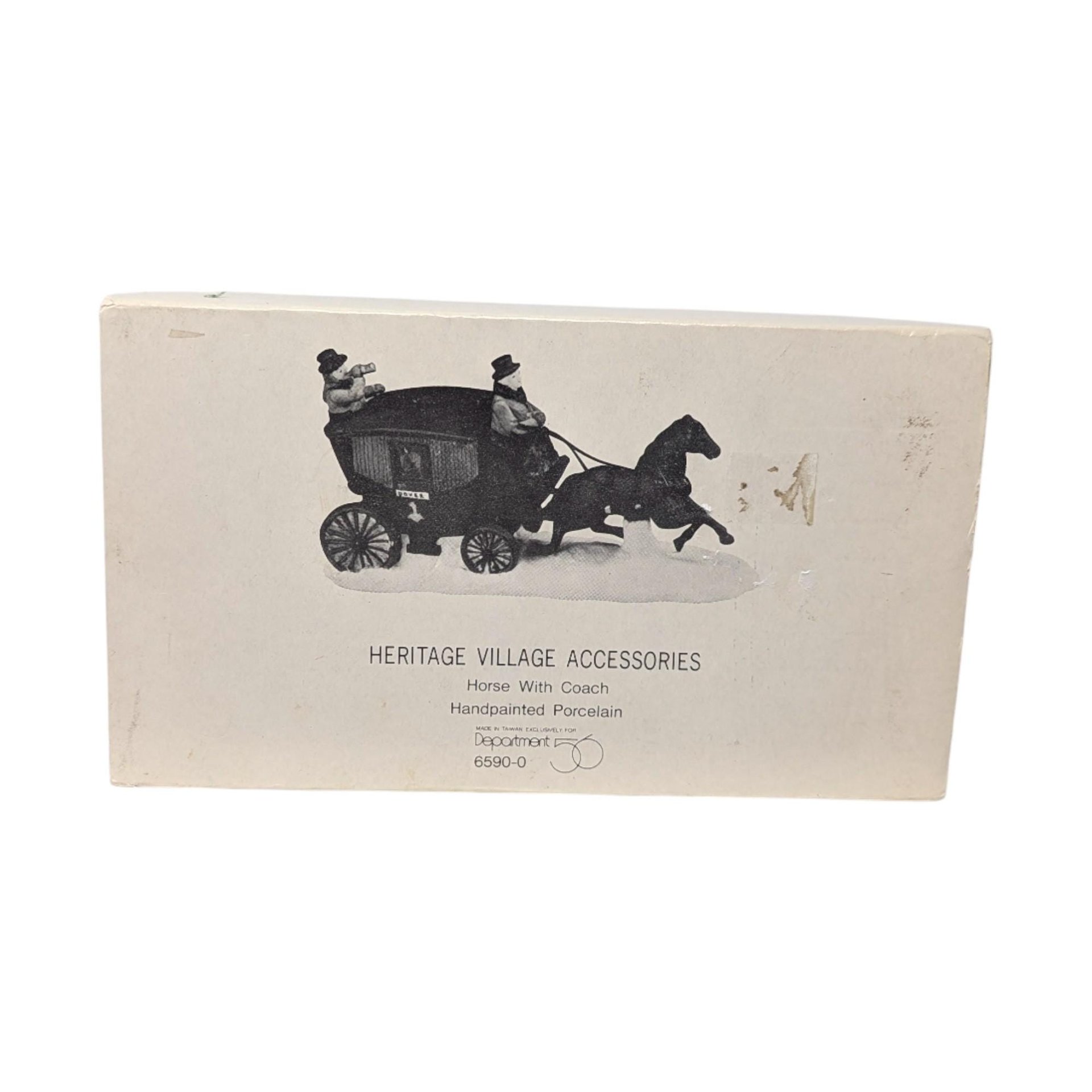 1988 Dept 56 Dover Coach Heritage Village Porcelain Figurine