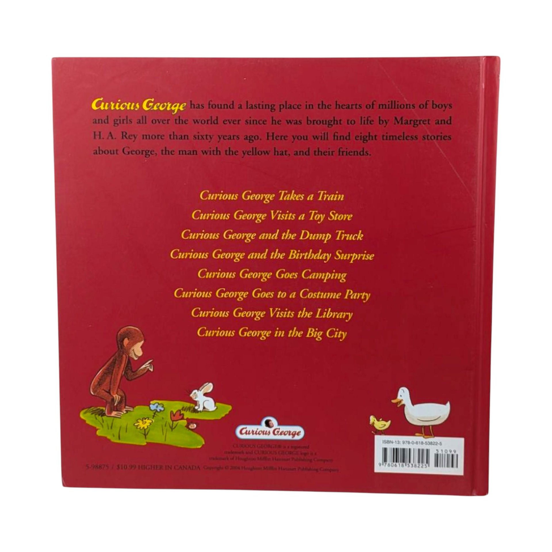 2004 A Treasury of Curious George 8 Stories Hardcover Book