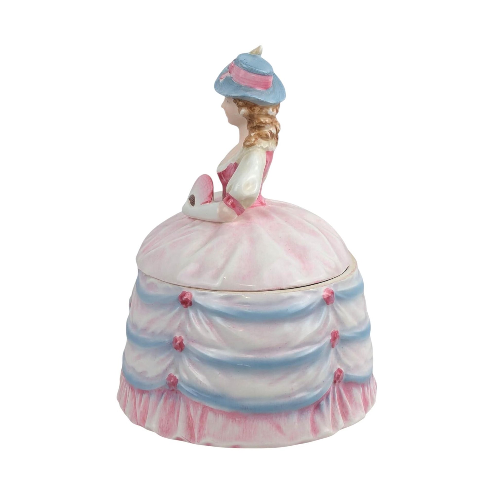 Vintage 'Crinoline Lady' Andrea Ceramic Powder Box