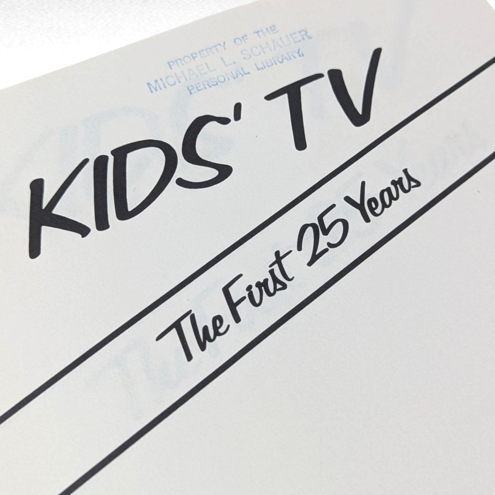 1983 'Kids' TV' by Stuart Fischer Softcover Book