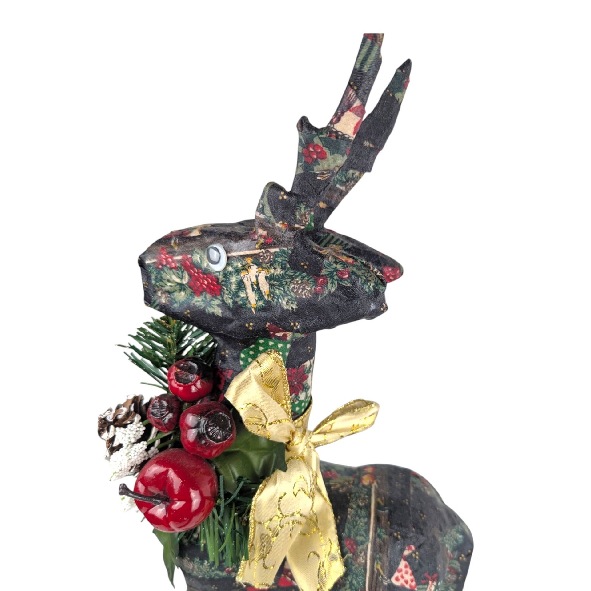 Vintage Mid-Century Paper Mache Christmas Reindeer Pair