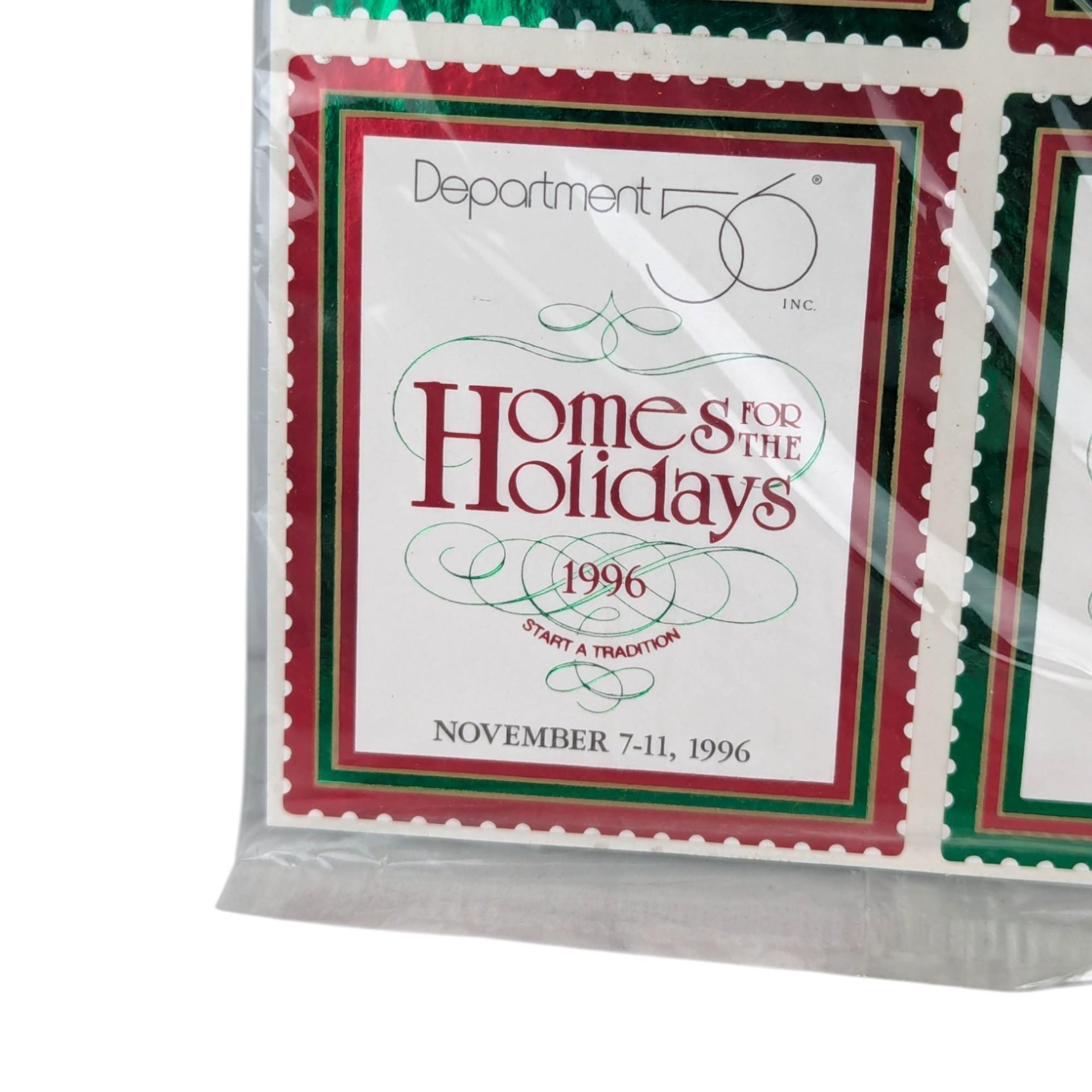 1996 Dept 56 Homes For The Holidays Commemorative Stamps