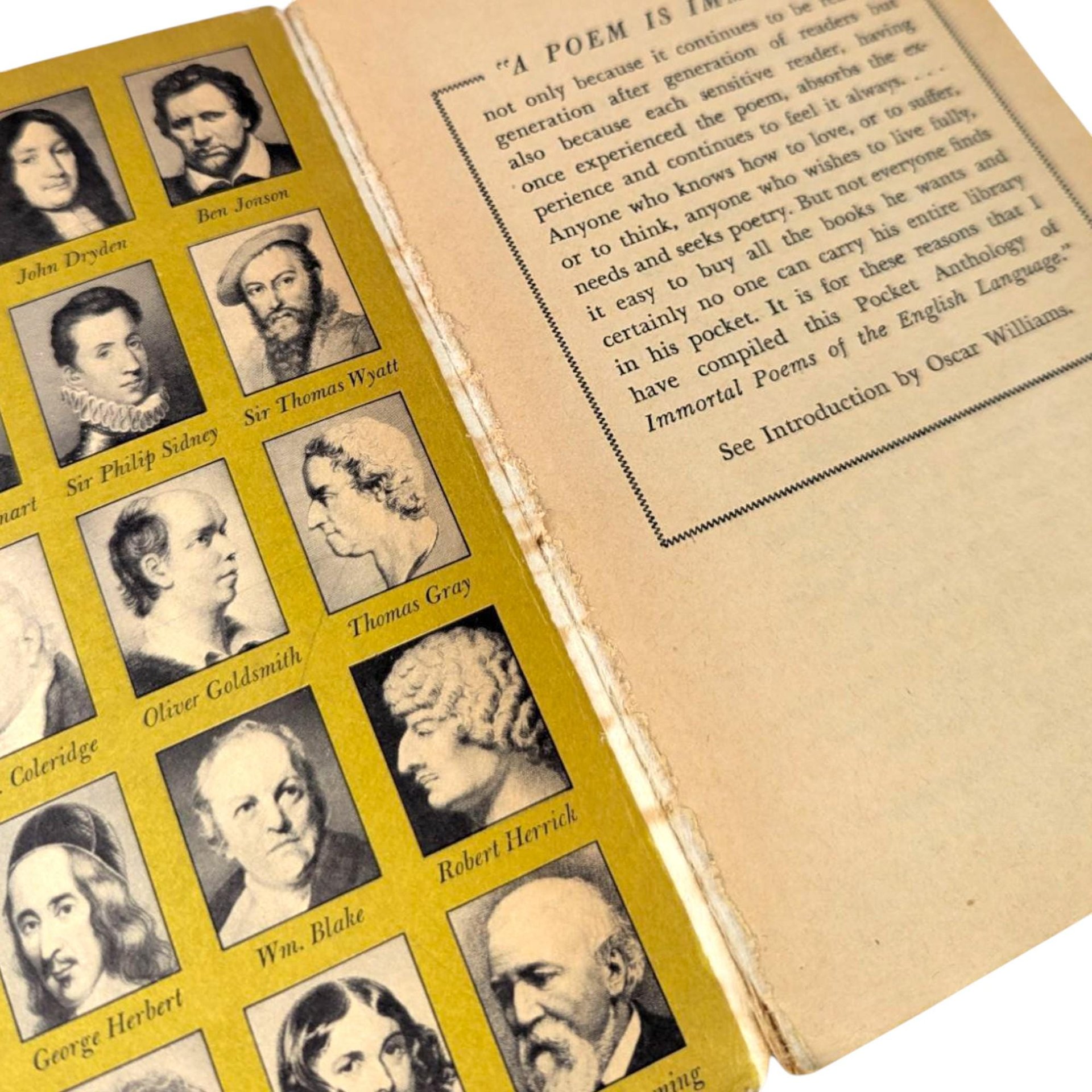 1958 Immortal Poems of the English Language Softcover