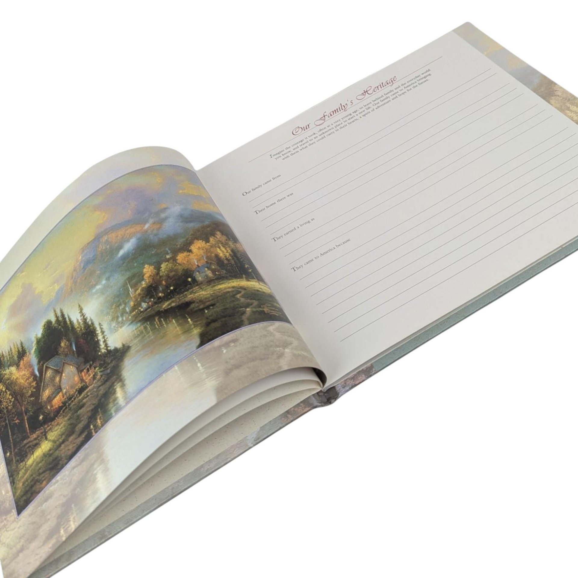 Vintage Thomas Kinkade Family History & Teapot Set