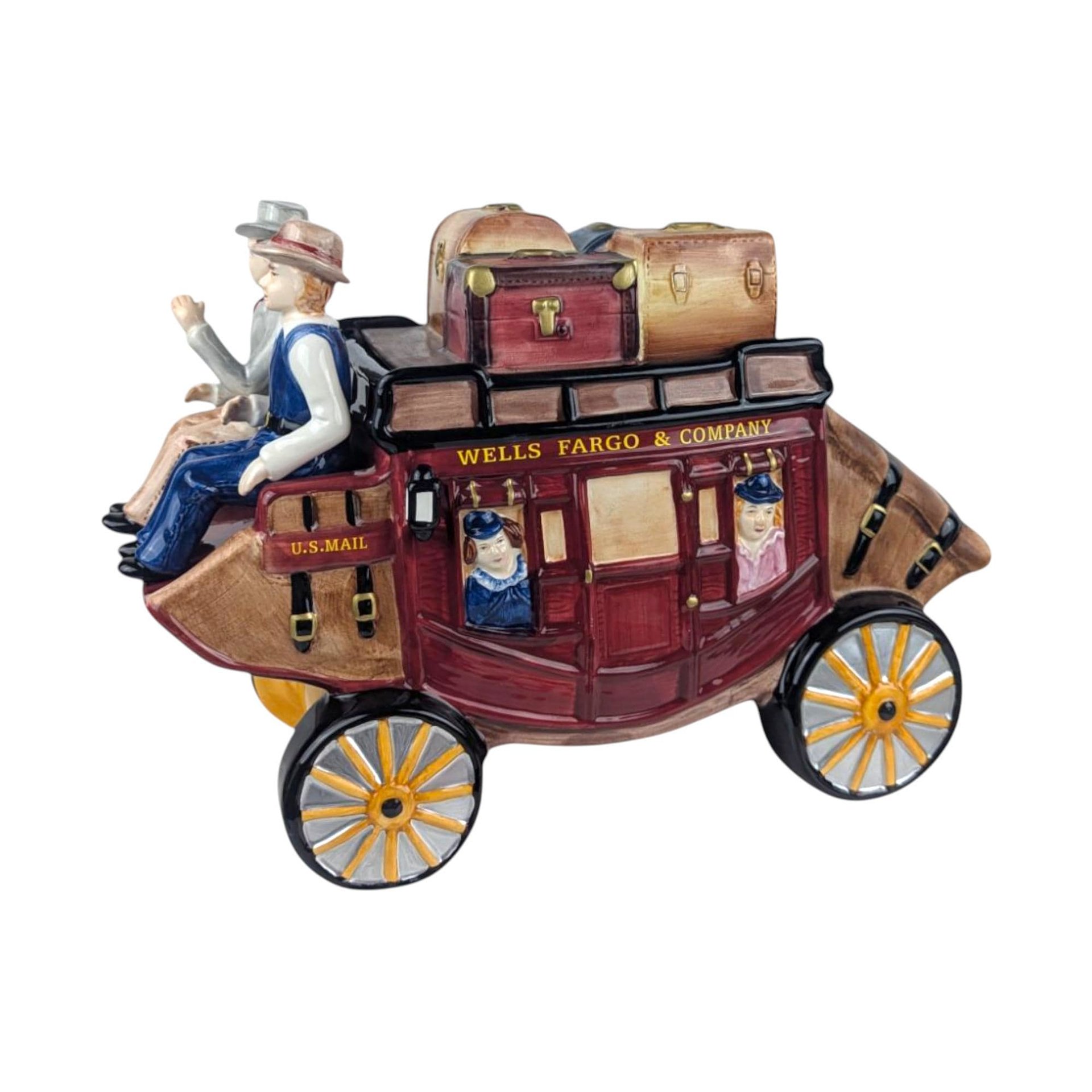 Wells Fargo Stagecoach Ceramic Cookie Jar (2002)