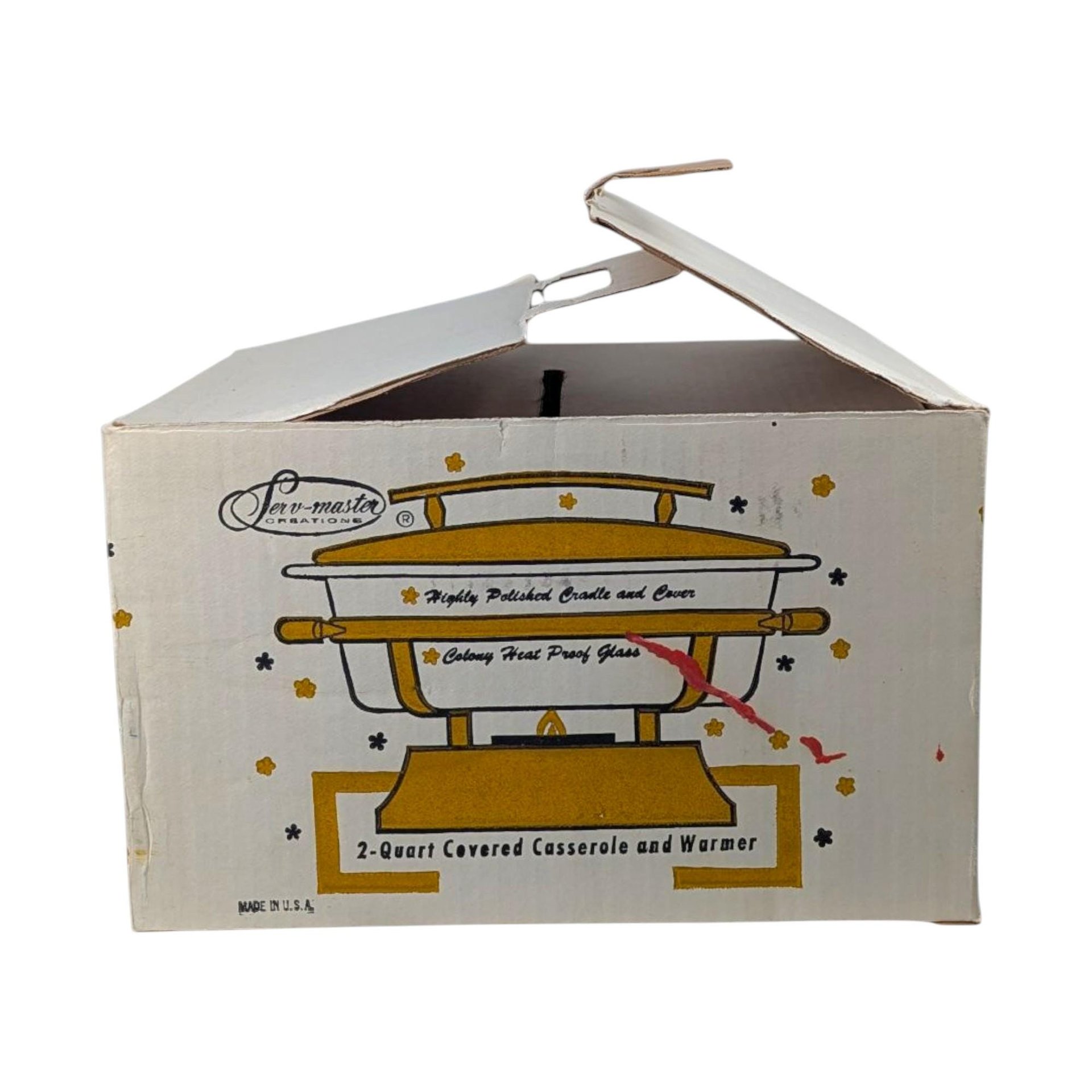 Vintage Serv Mate 2-Quart Covered Casserole & Warmer