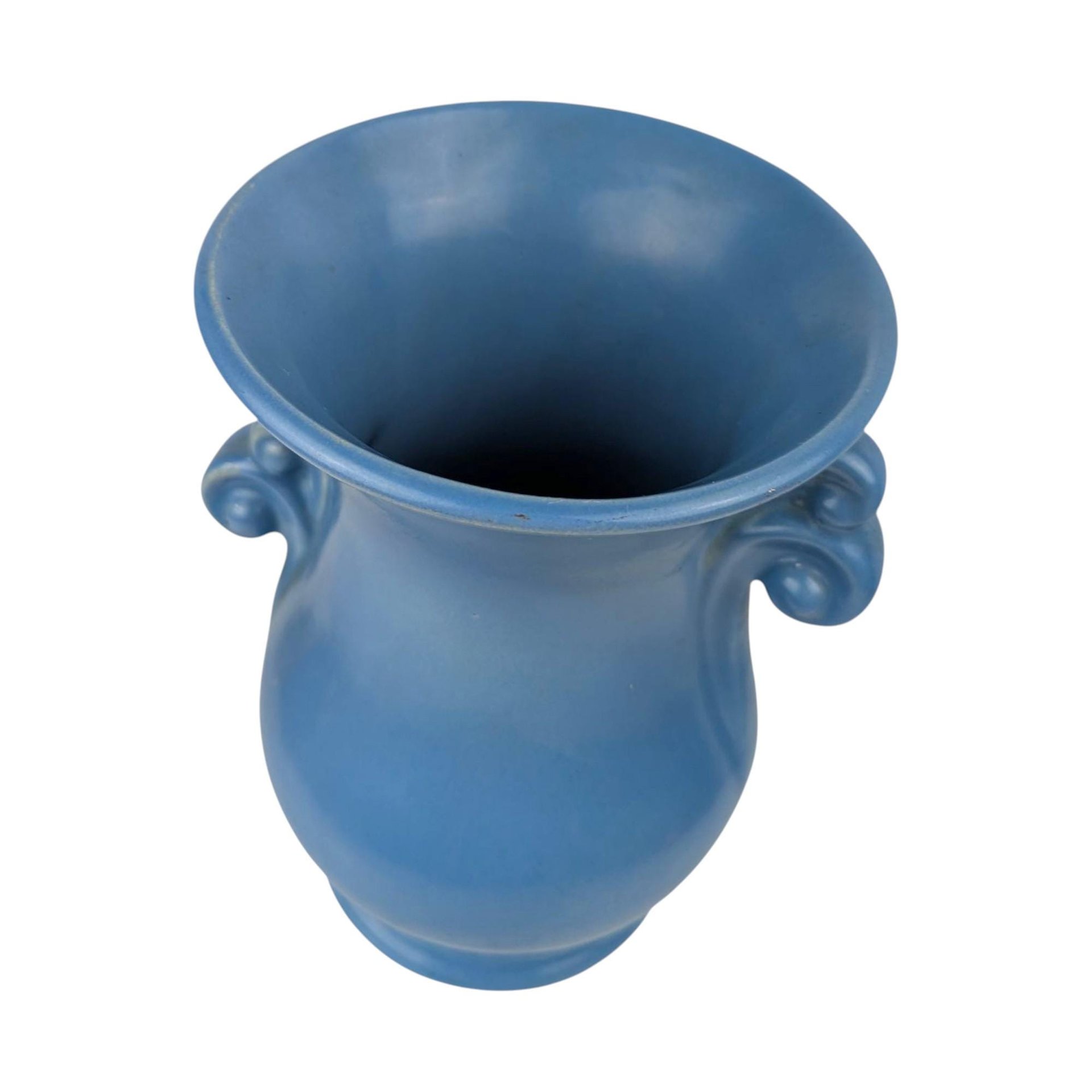 Vintage Blue Rumrill Ceramic Vase