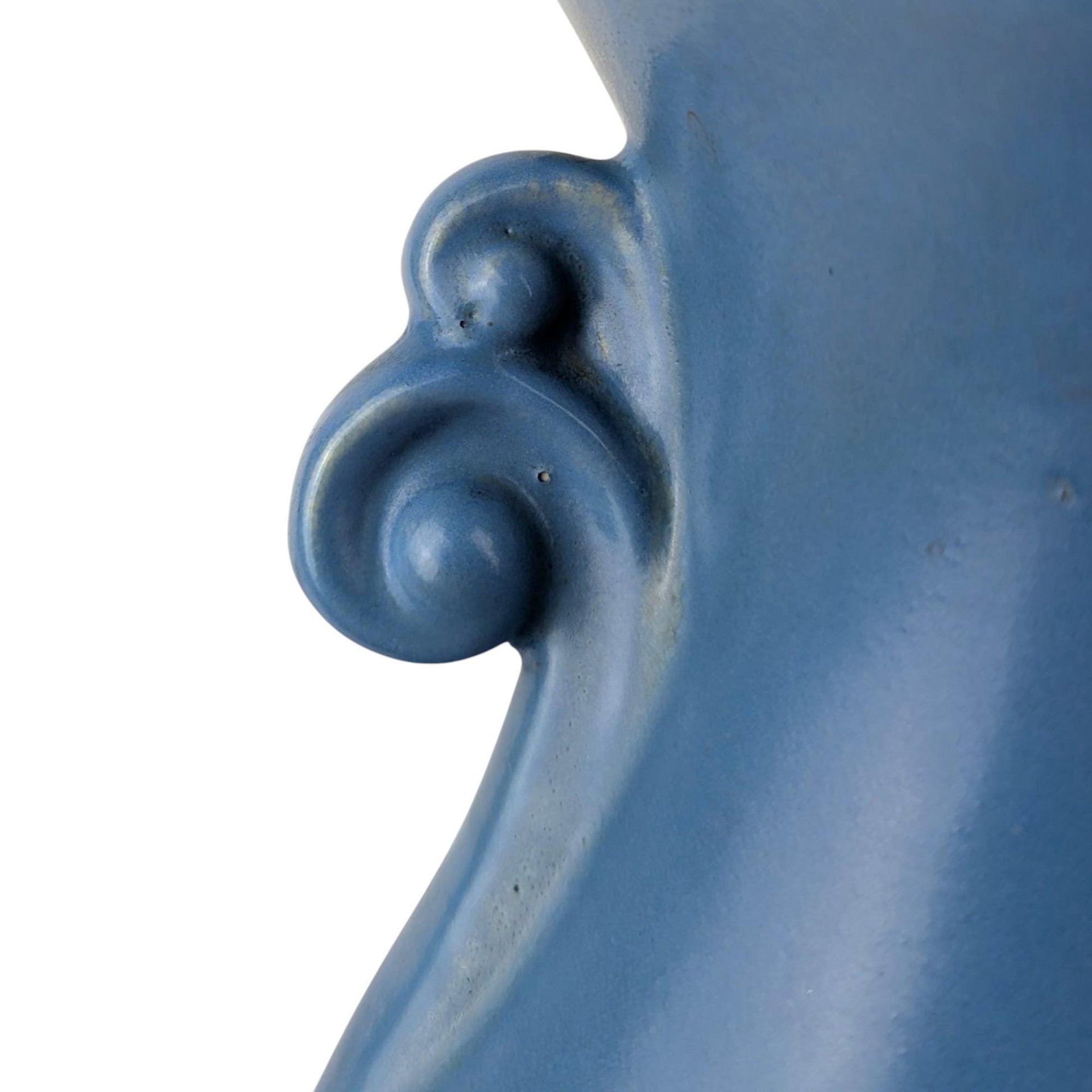 Vintage Blue Rumrill Ceramic Vase