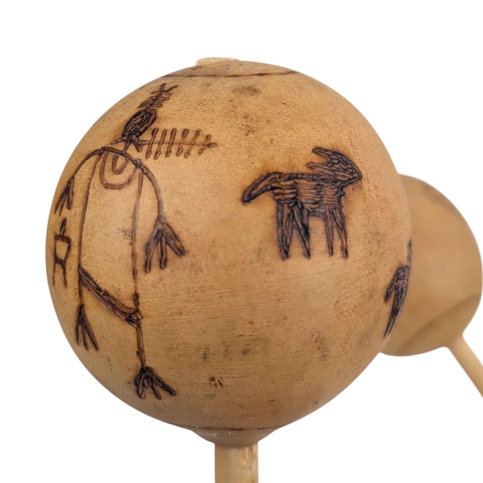 Vintage Trio of Wood-Burned Maracas