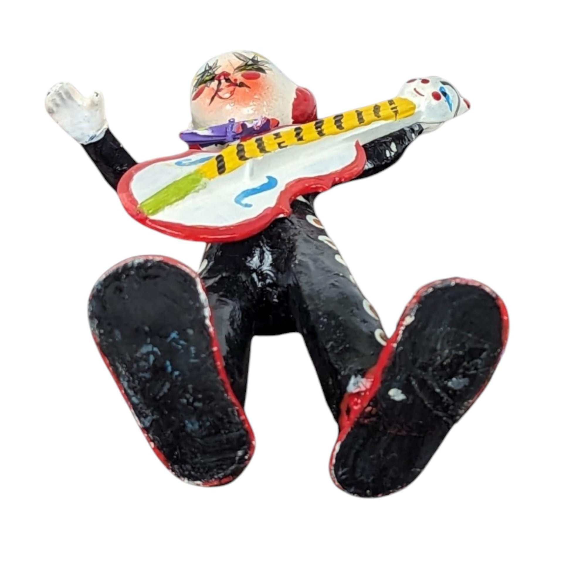 Vintage Paper Mache Clown with Instrument