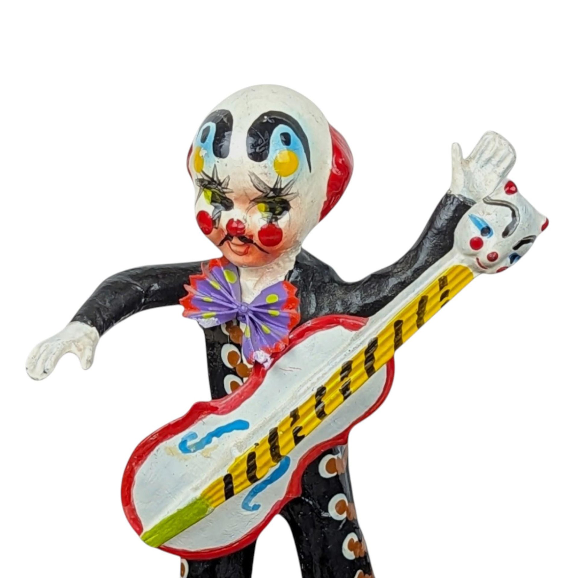 Vintage Paper Mache Clown with Instrument
