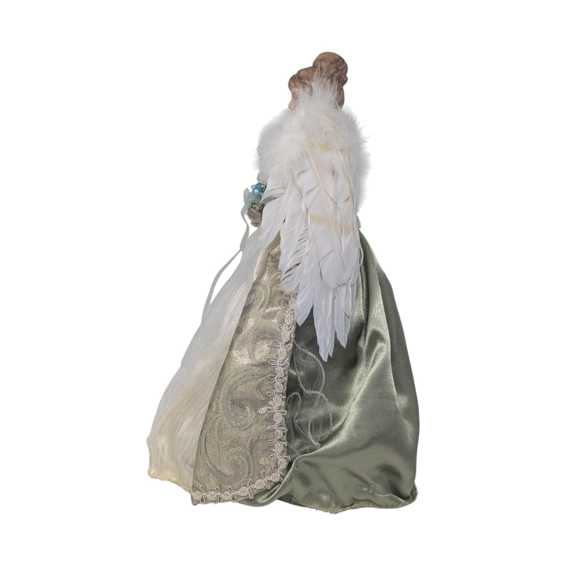 Vintage Porcelain Angel with Harp Tree Topper