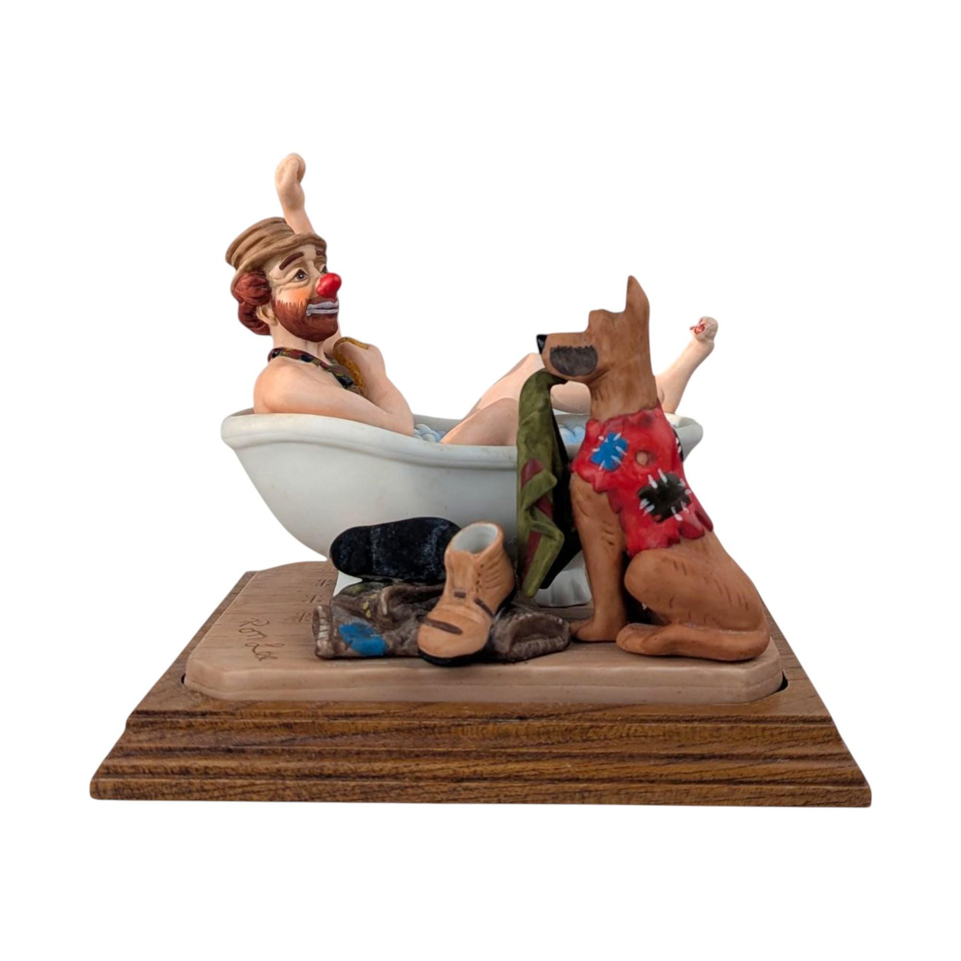Vintage Ron Lee "A Hard Day's Bath" Sample Figurine