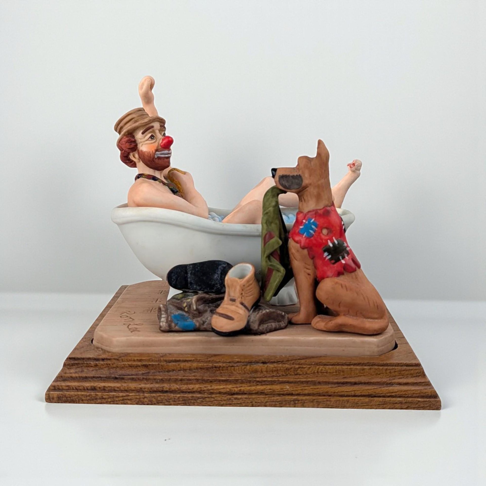Vintage Ron Lee "A Hard Day's Bath" Sample Figurine