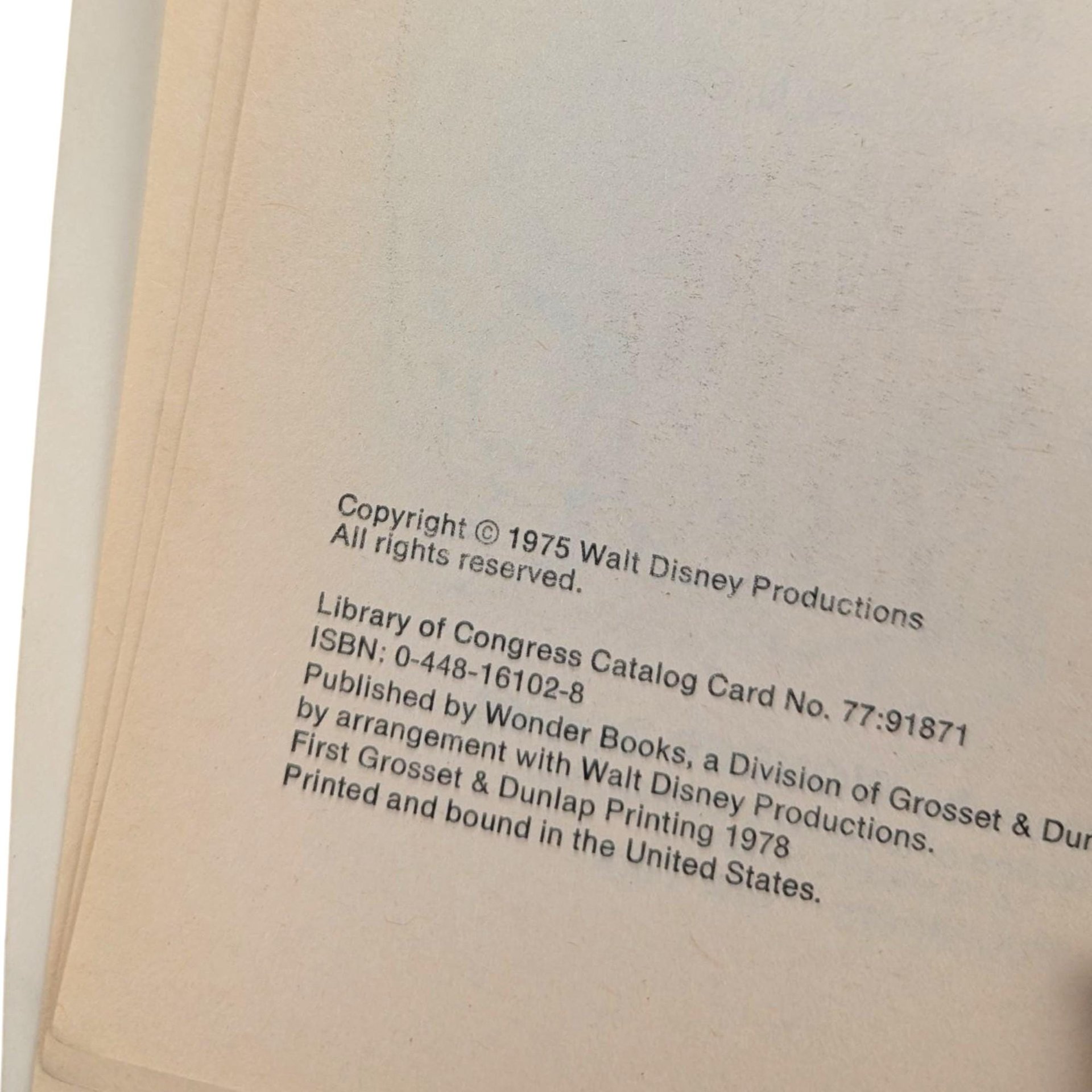 1975 Disney, Snow White and the Seven Dwarfs Book, Softcover