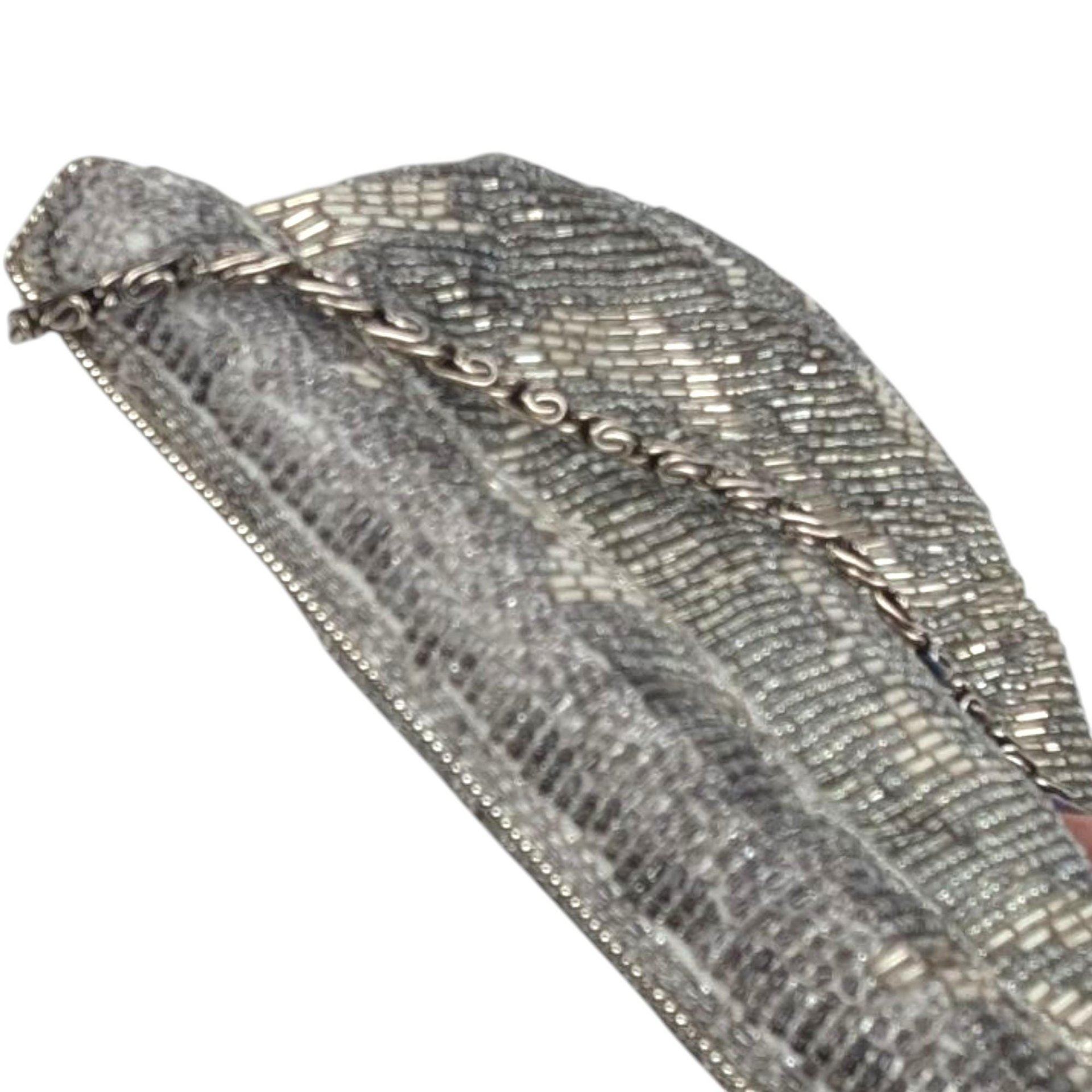 Vintage La Regale Silver Beaded Evening Purse