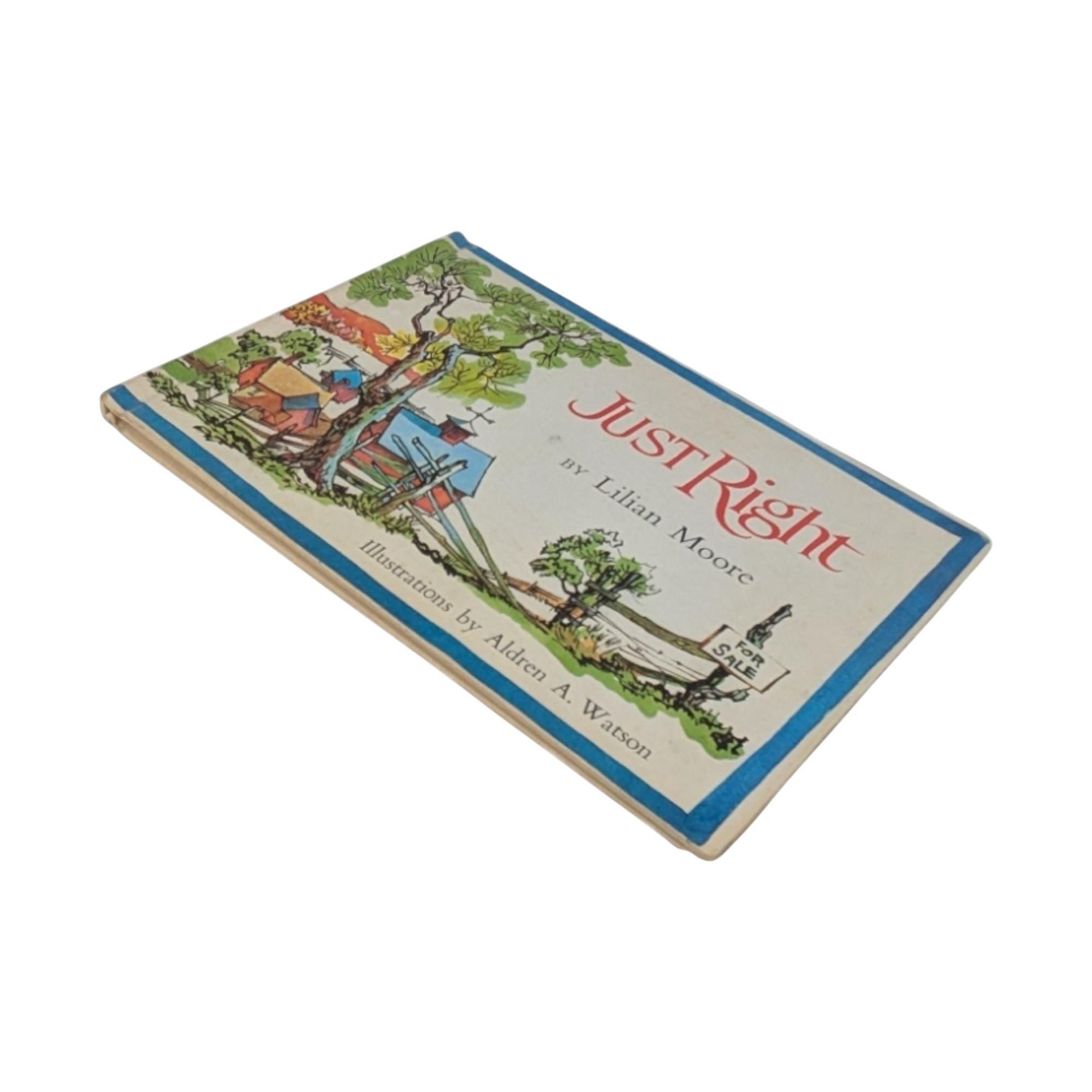 1968 "Just Right" by Lilian Moore Hardcover Book