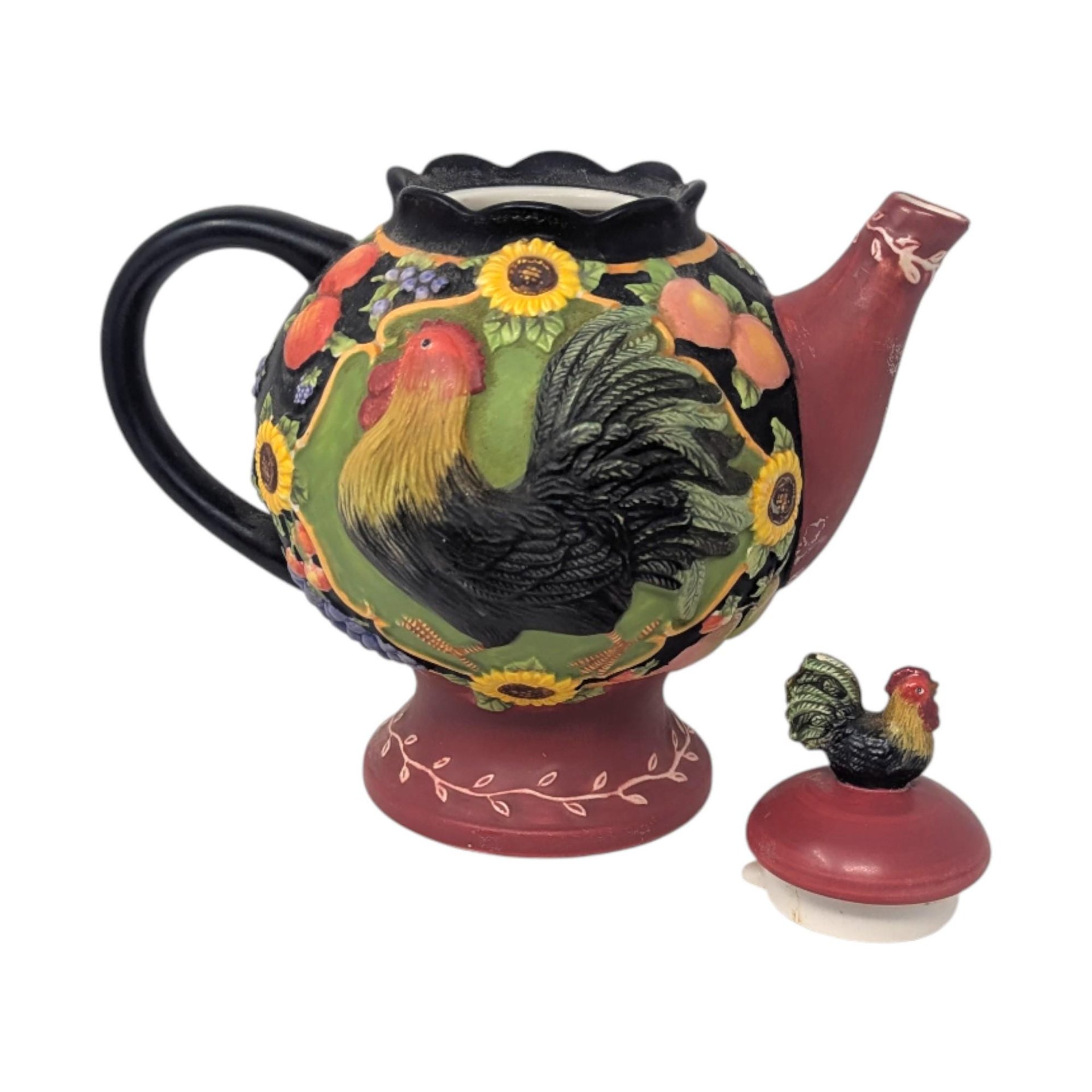 2003 Susan Winget Avignon Morning Teapot and Mug Set