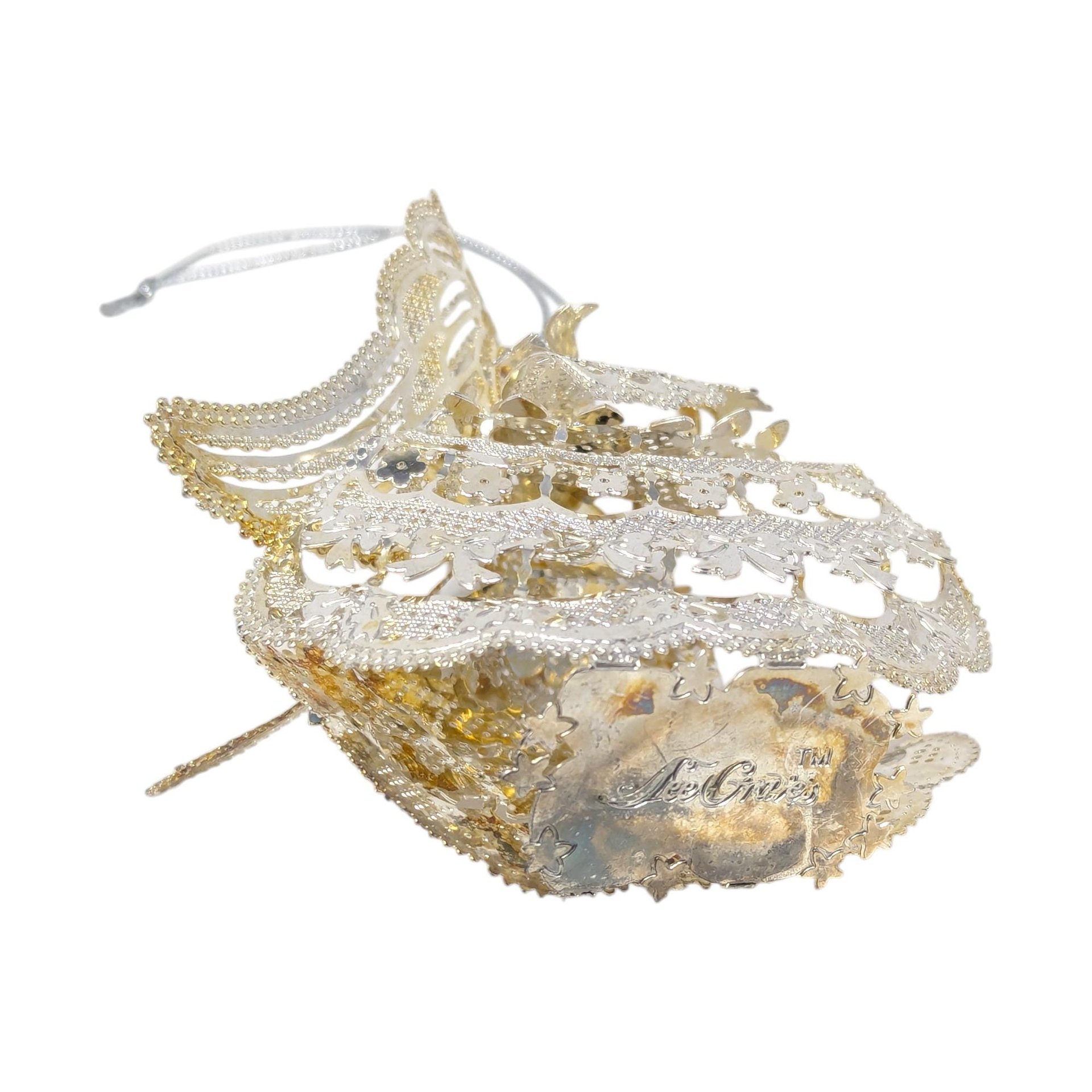 Vintage Silver Plated Praying Angel Ornament