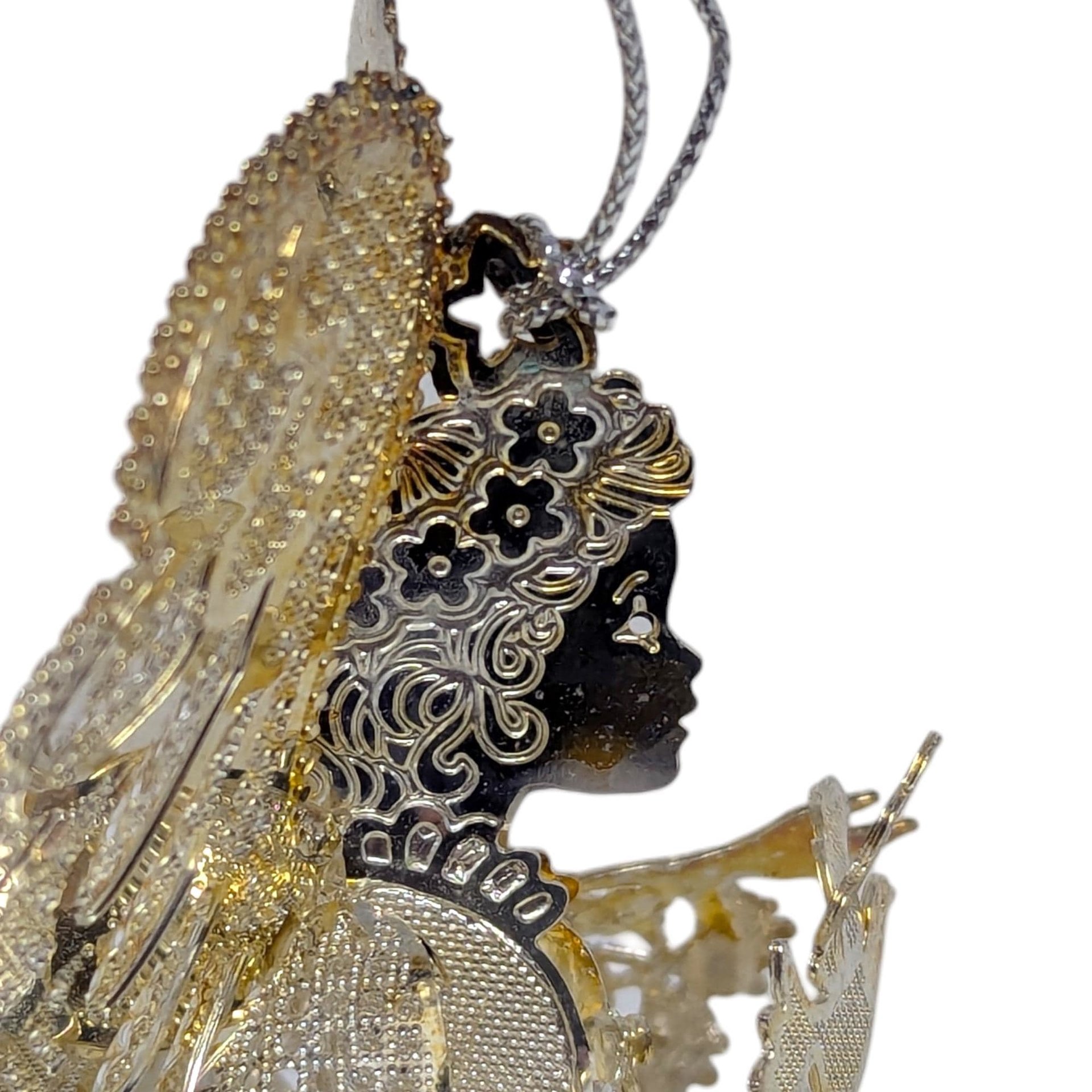 Vintage Silver Plated Praying Angel Ornament