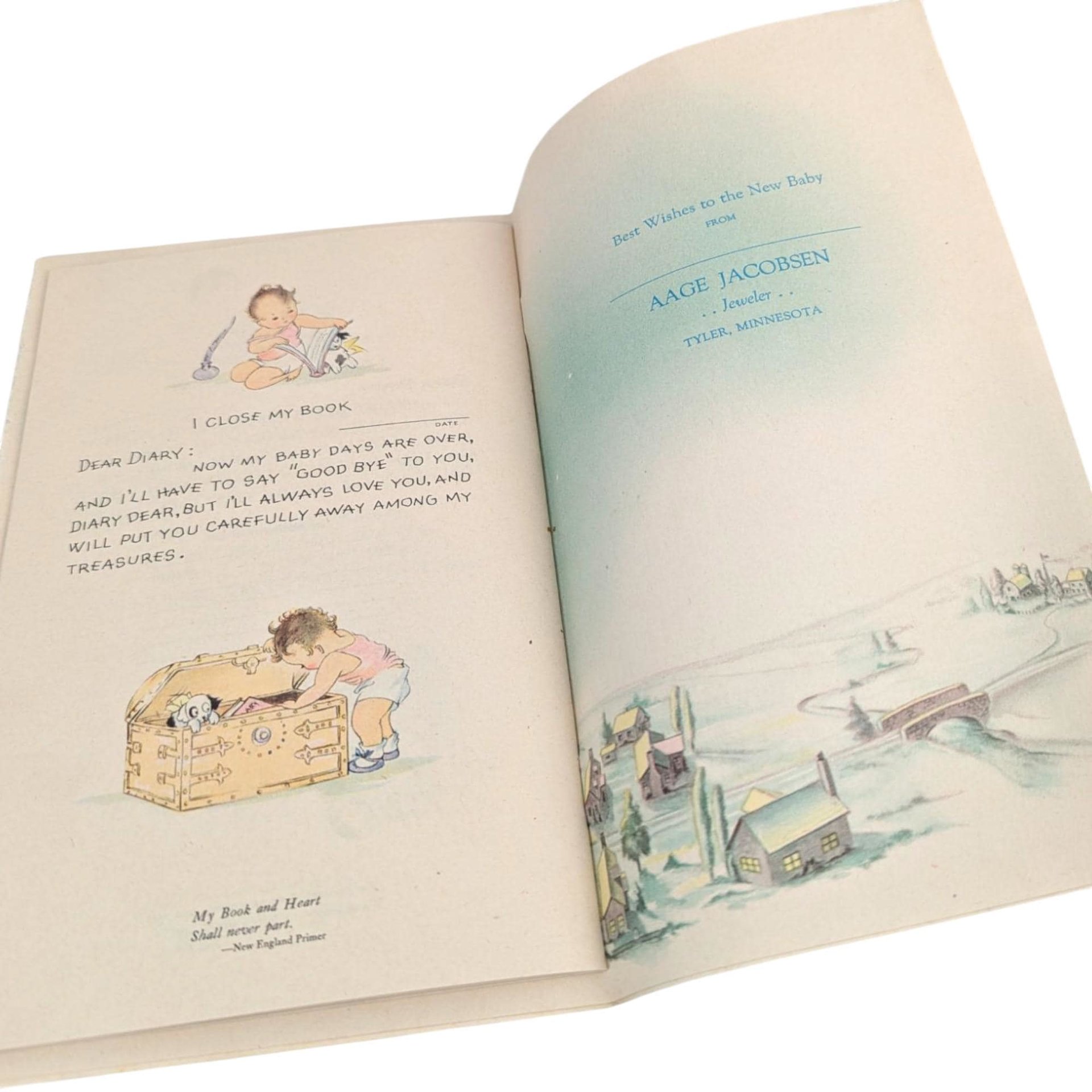 1936 My Diary Vintage Jeweler's Baby Book