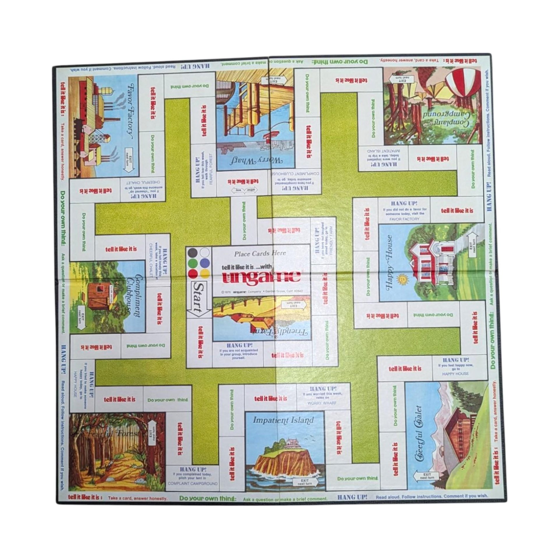 1975 The Ungame "Tell It Like It Is" Board Game