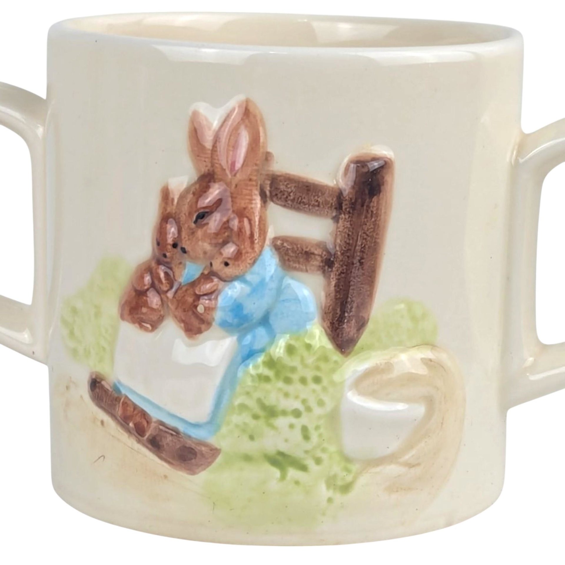 1987 Schmid Beatrix Potter "The Tale of Mrs. Rabbit" 2-Handled Cup