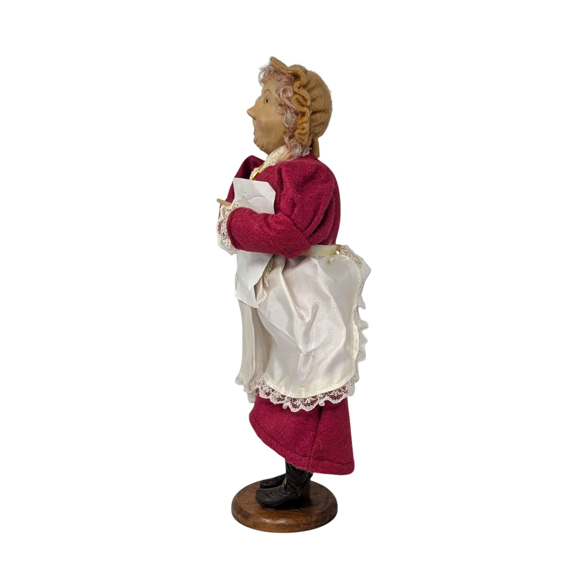 Vintage 12.5" Christmas Caroler Woman Figurine
