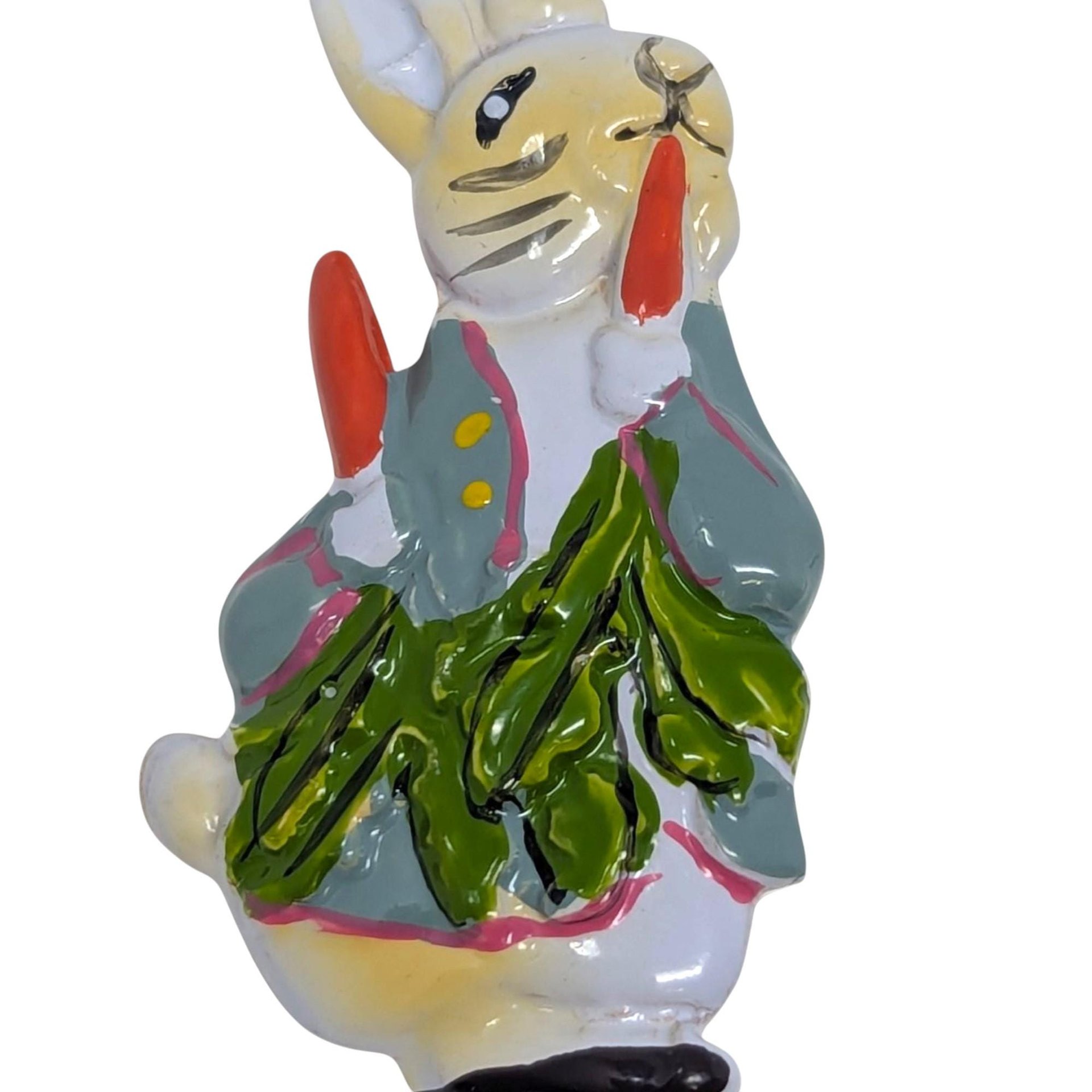 Vintage Enamel Rabbit Brooch