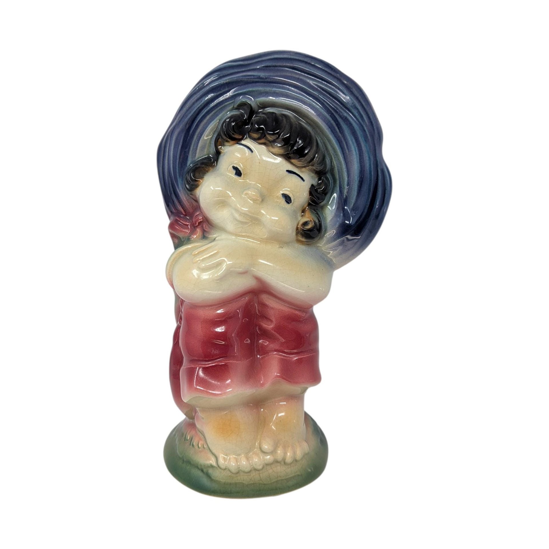 Vintage Royal Copley Chinese Boy Planter