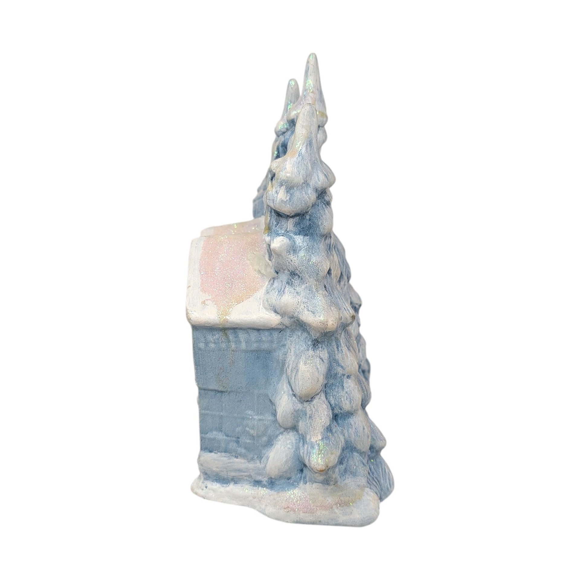 Vintage Hand-Painted Ceramic Christmas Scene