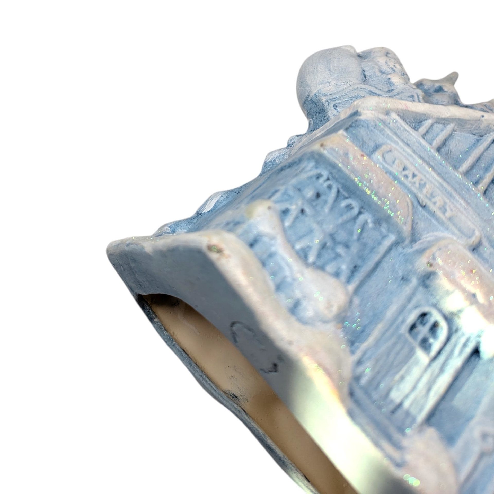 Vintage Hand-Painted Ceramic Christmas Scene