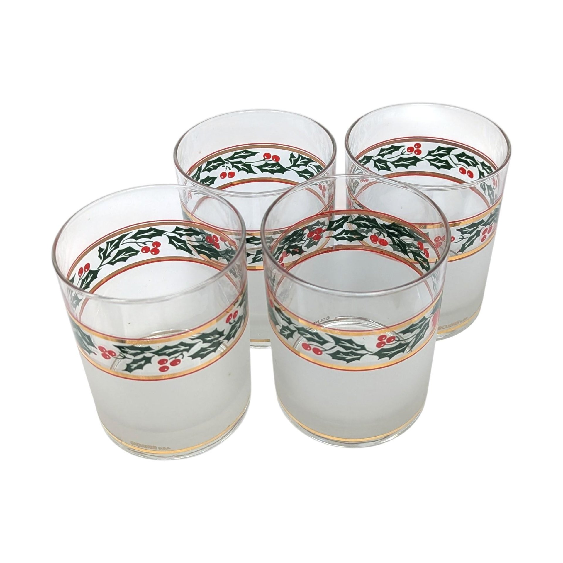 Vintage Culver Squire Red and Gold Barware Set